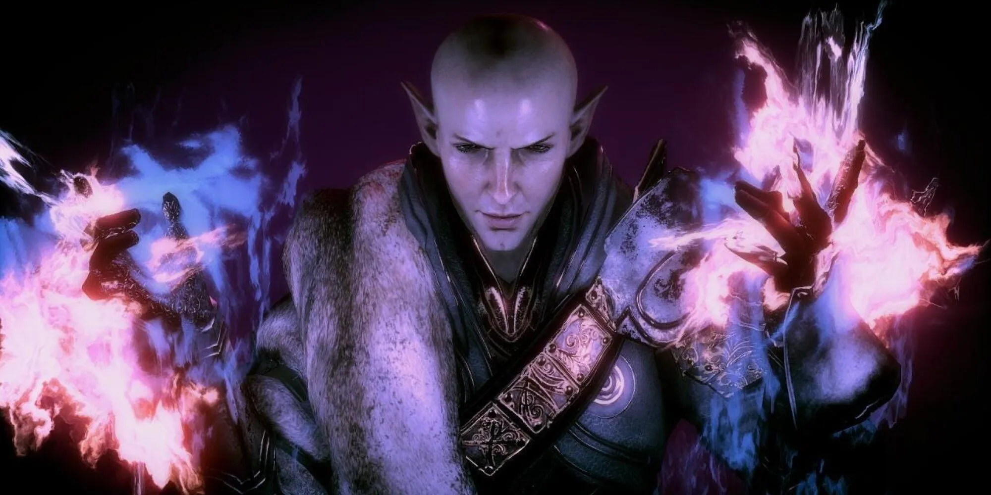 Hình ảnh một nhân vật Inquisitor cùng đồng đội Solas trong Dragon Age: Inquisition, điển hình cho game nhập vai với cốt truyện sâu sắc và mối quan hệ nhân vật.