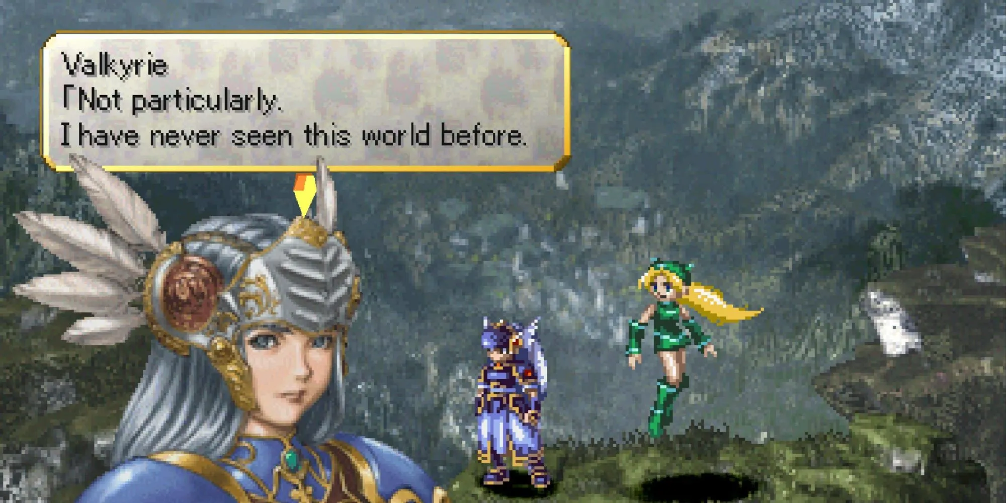 Hình ảnh nhân vật Valkyrie Lenneth trong game Valkyrie Profile trên PS1