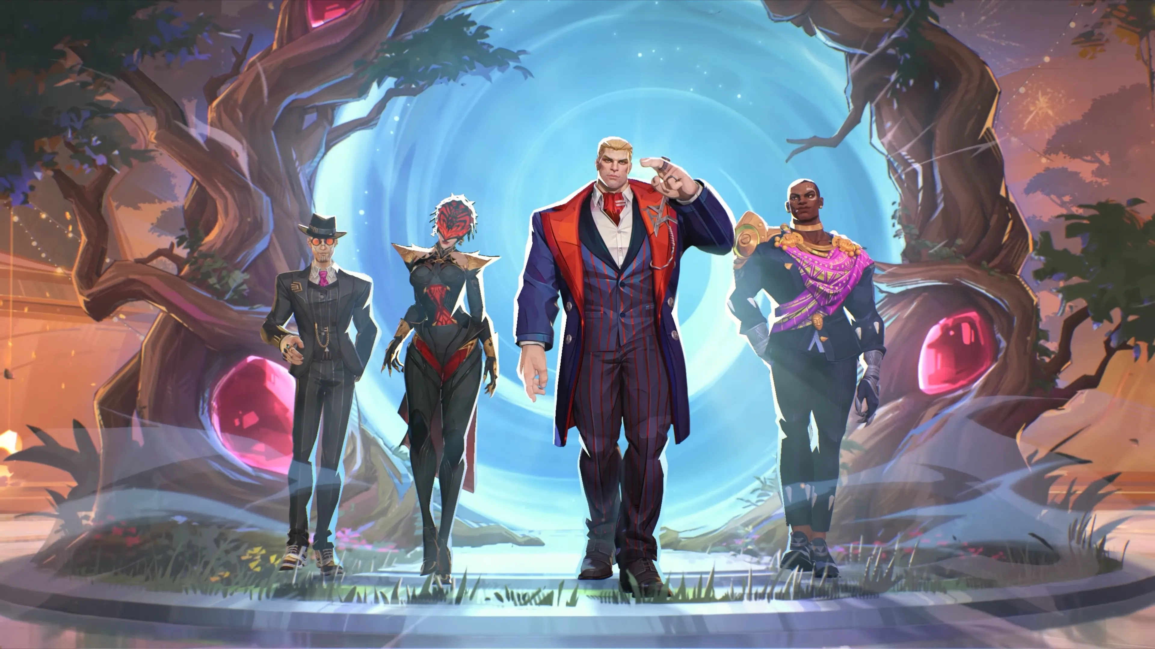 Hình ảnh quảng bá sự kiện Hellfire Gala trong Marvel Rivals, giới thiệu skin mới