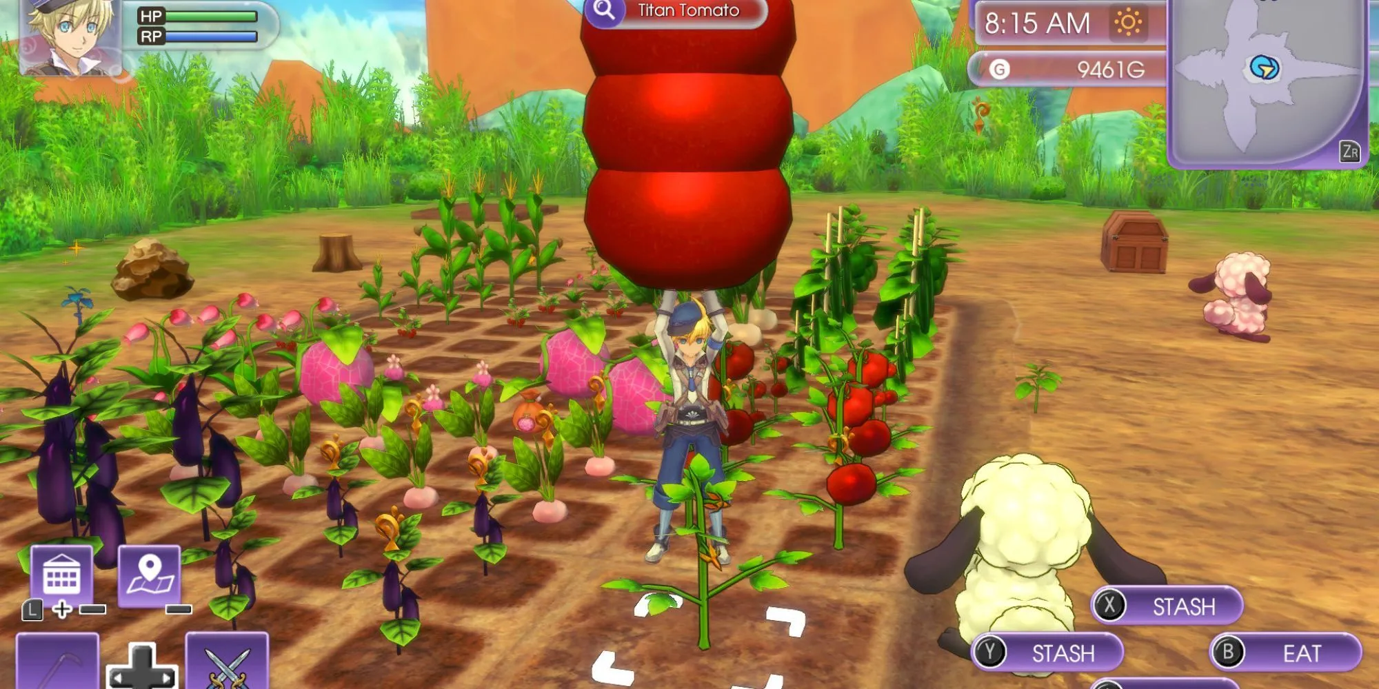 Hoạt động trồng trọt trong game Rune Factory 5