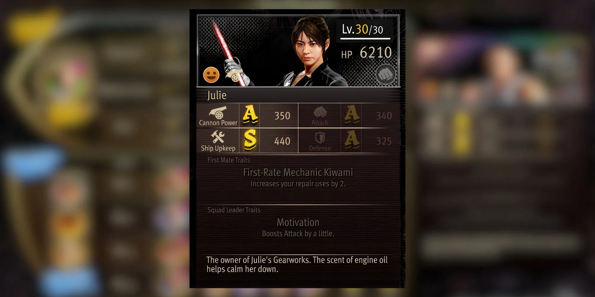 Julie, nữ thợ máy tài ba trong Pirate Yakuza