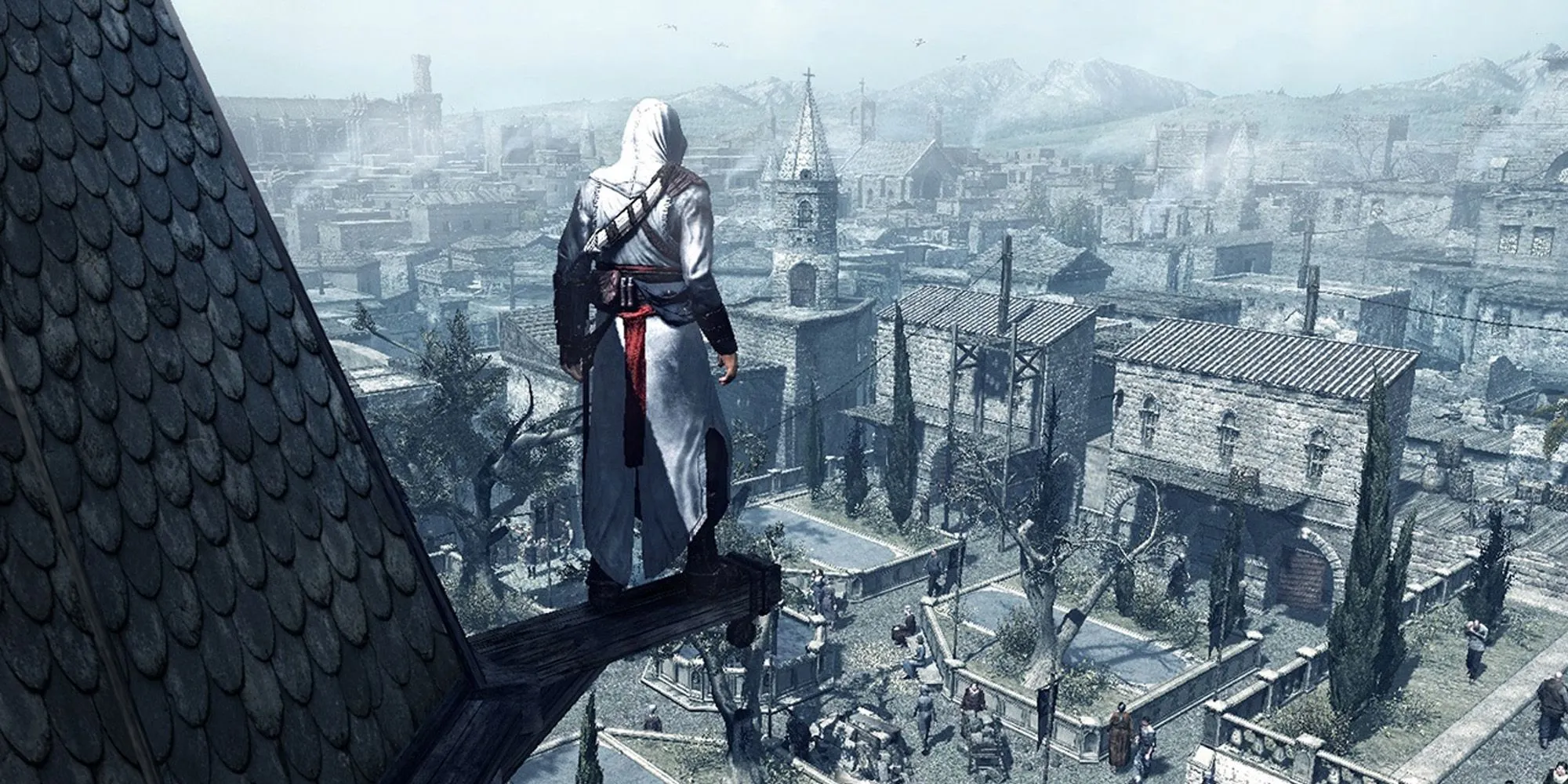 Khung cảnh nhìn từ mái nhà trong Assassin's Creed bản gốc