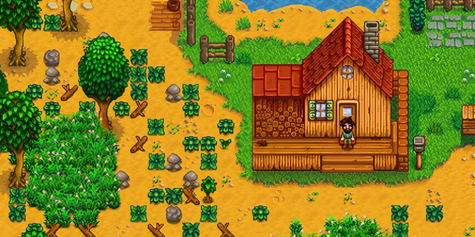 Khung cảnh nông trại yên bình trong Stardew Valley