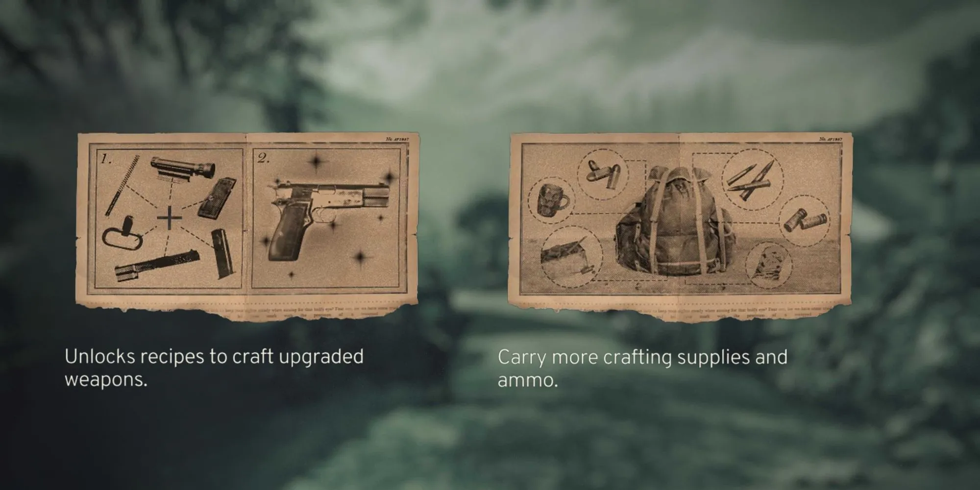 Kỹ năng Gunsmith và Deep Pockets trong menu game Atomfall