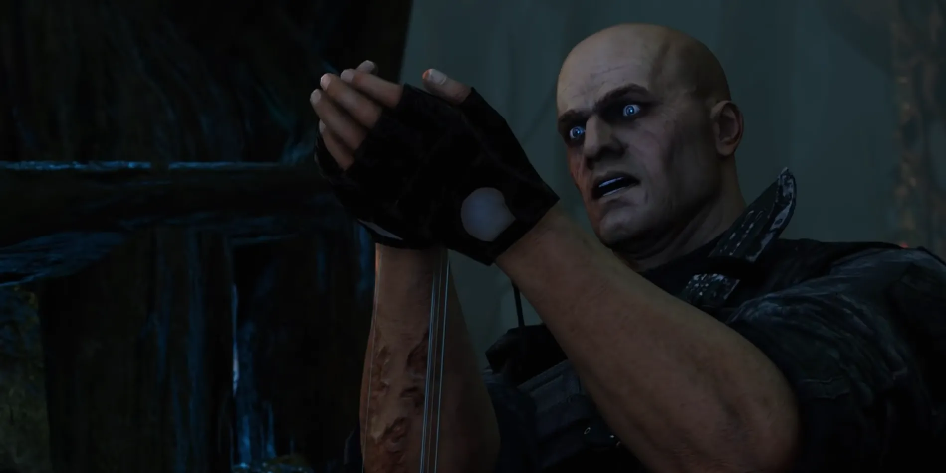 Lazarevic, trùm cuối của Uncharted 2: Among Thieves, với vẻ mặt giận dữ