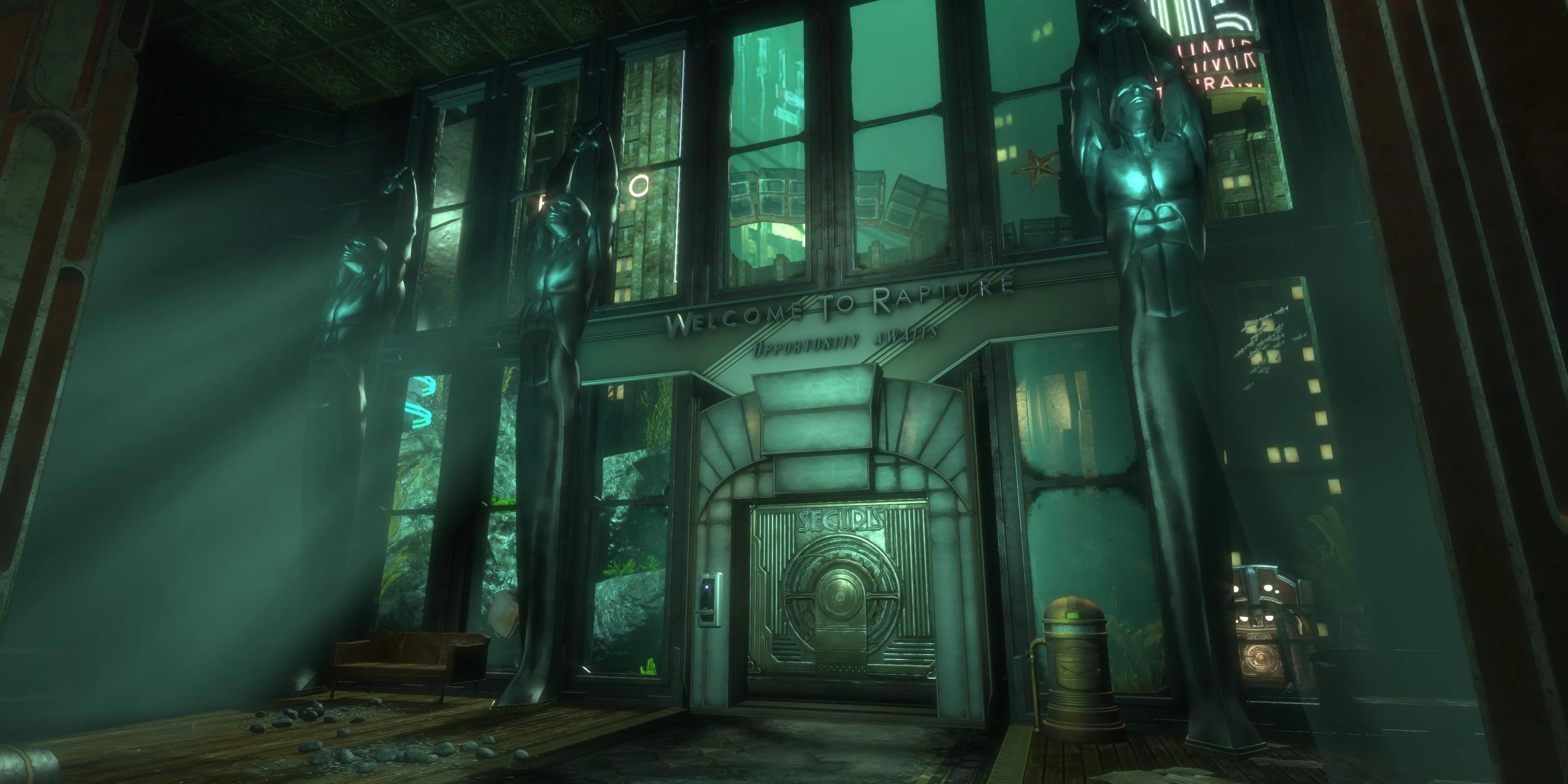 Lối vào thành phố ngầm Rapture trong game BioShock 1