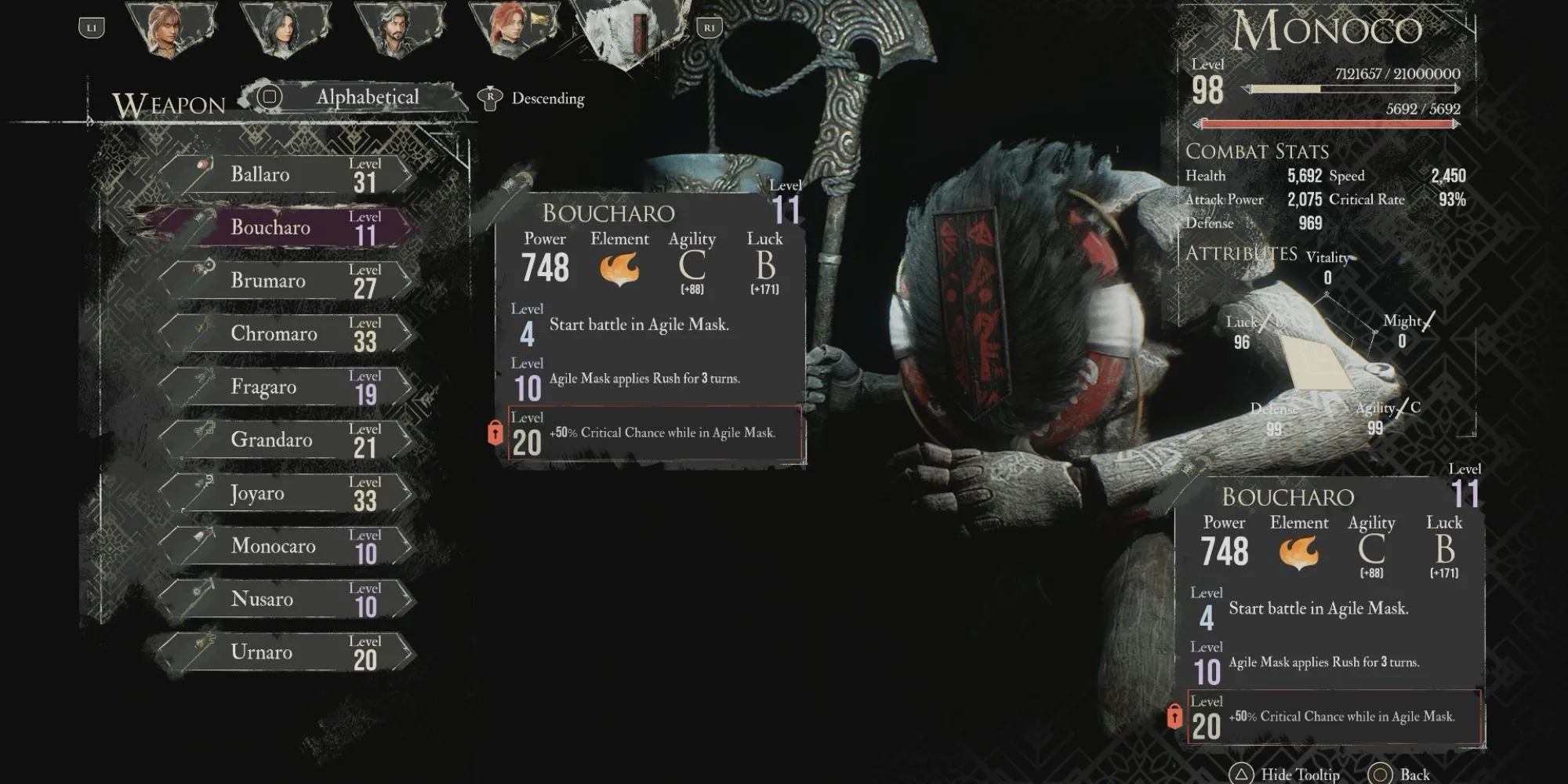Monoco best weapon boucharo