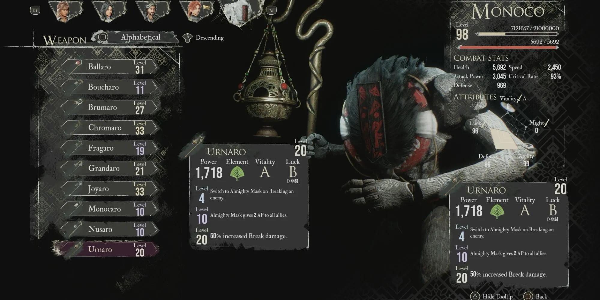 Monoco best weapon urnaro