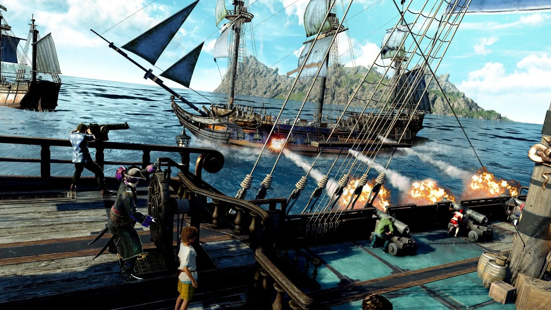 Một cảnh đường phố Hawaii trong Like a Dragon: Pirate Yakuza, thể hiện chi tiết đồ họa và không khí game do RGG Studio phát triển.