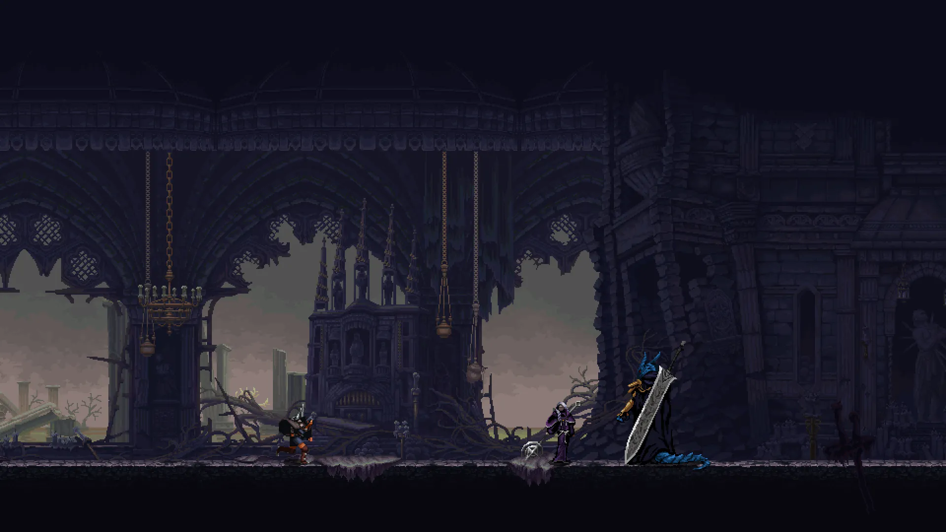 Một cảnh trong game Dragon Is Dead với nhân vật đang đối mặt với kẻ thù trong môi trường hang động