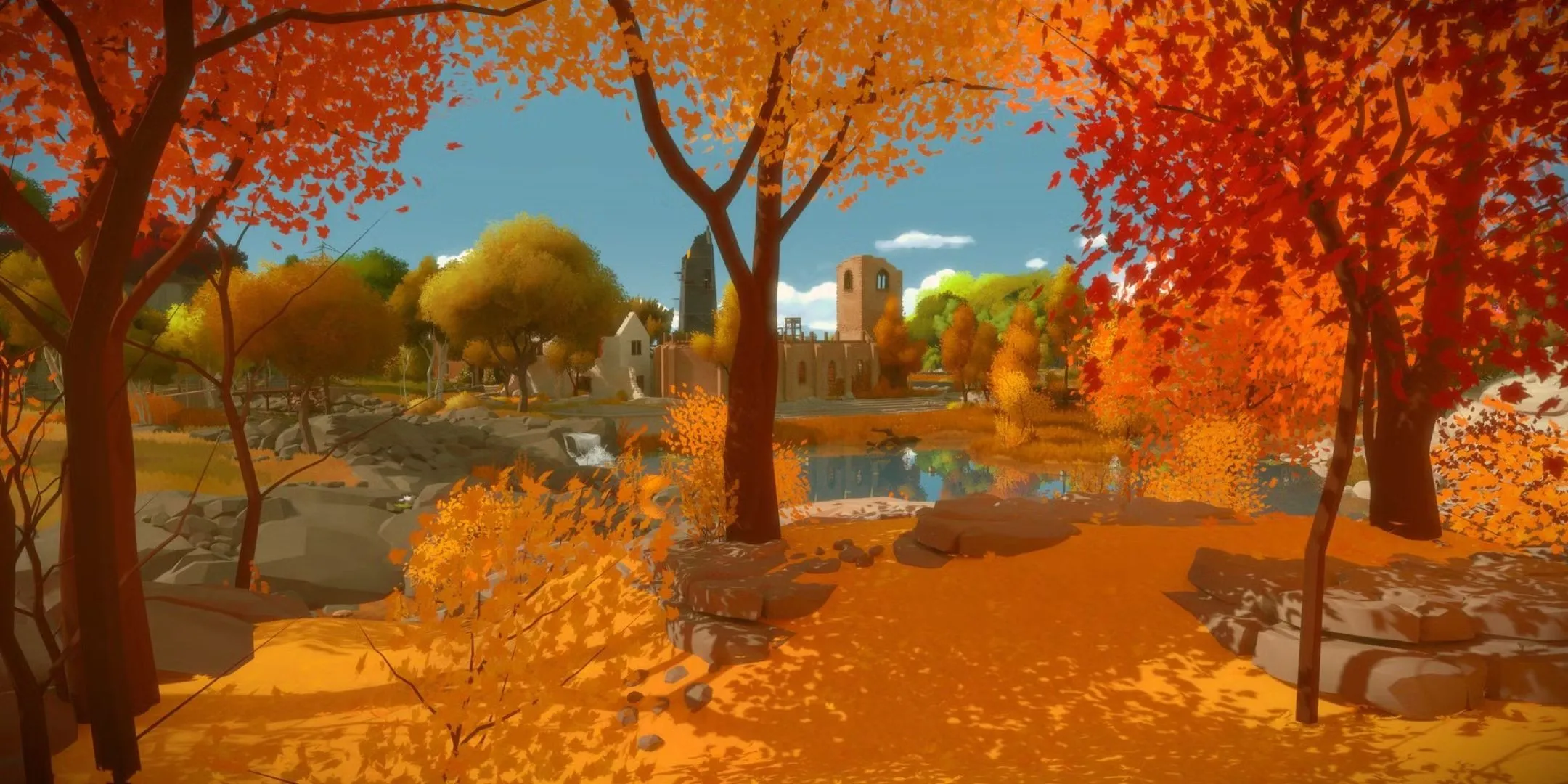 Một khu vực lá mùa thu tuyệt đẹp trong The Witness
