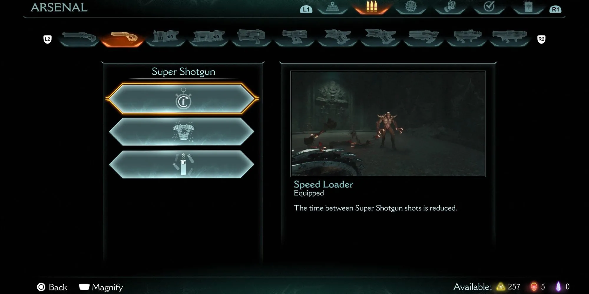 Nâng cấp Speed Loader cho Super Shotgun trong DOOM The Dark Ages