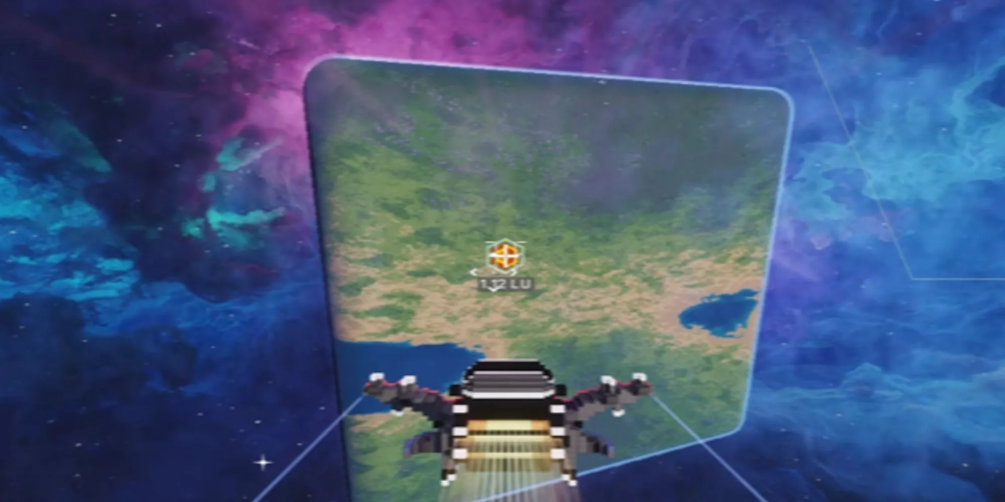 Người chơi khai thác quặng trên bề mặt một hành tinh lập phương trong Cubic Odyssey