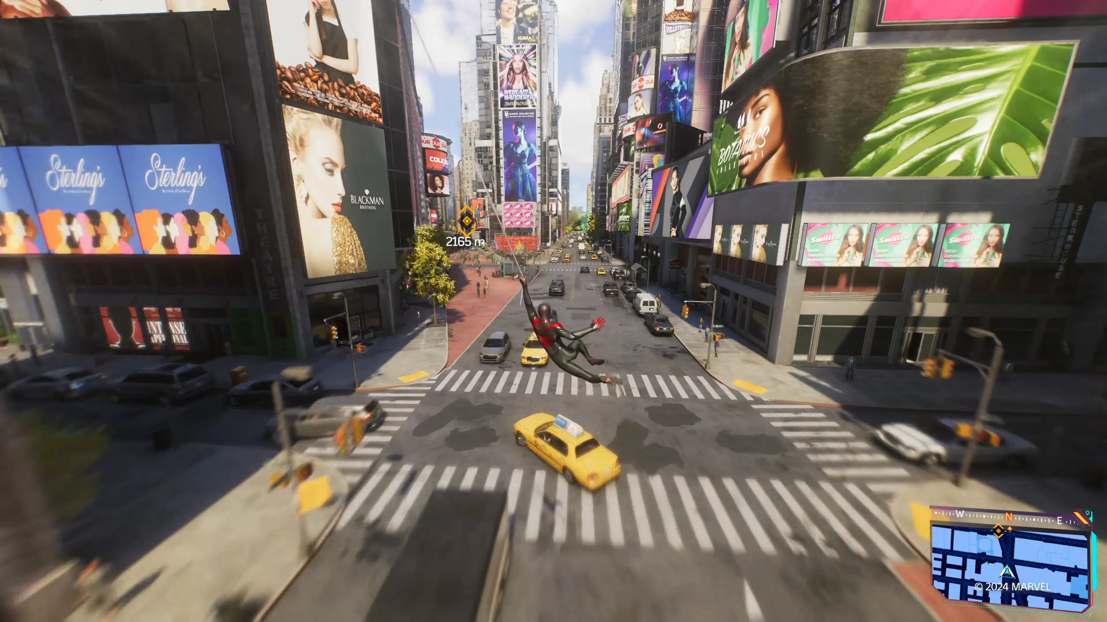 Người Nhện đu tơ giữa thành phố New York trong Marvel's Spider-Man 2