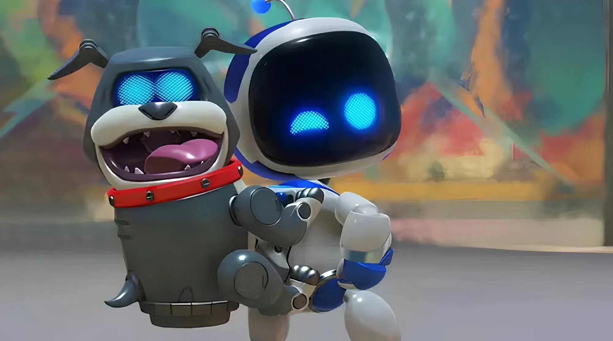 Nhân vật Astro Bot đáng yêu trong một phân cảnh của game