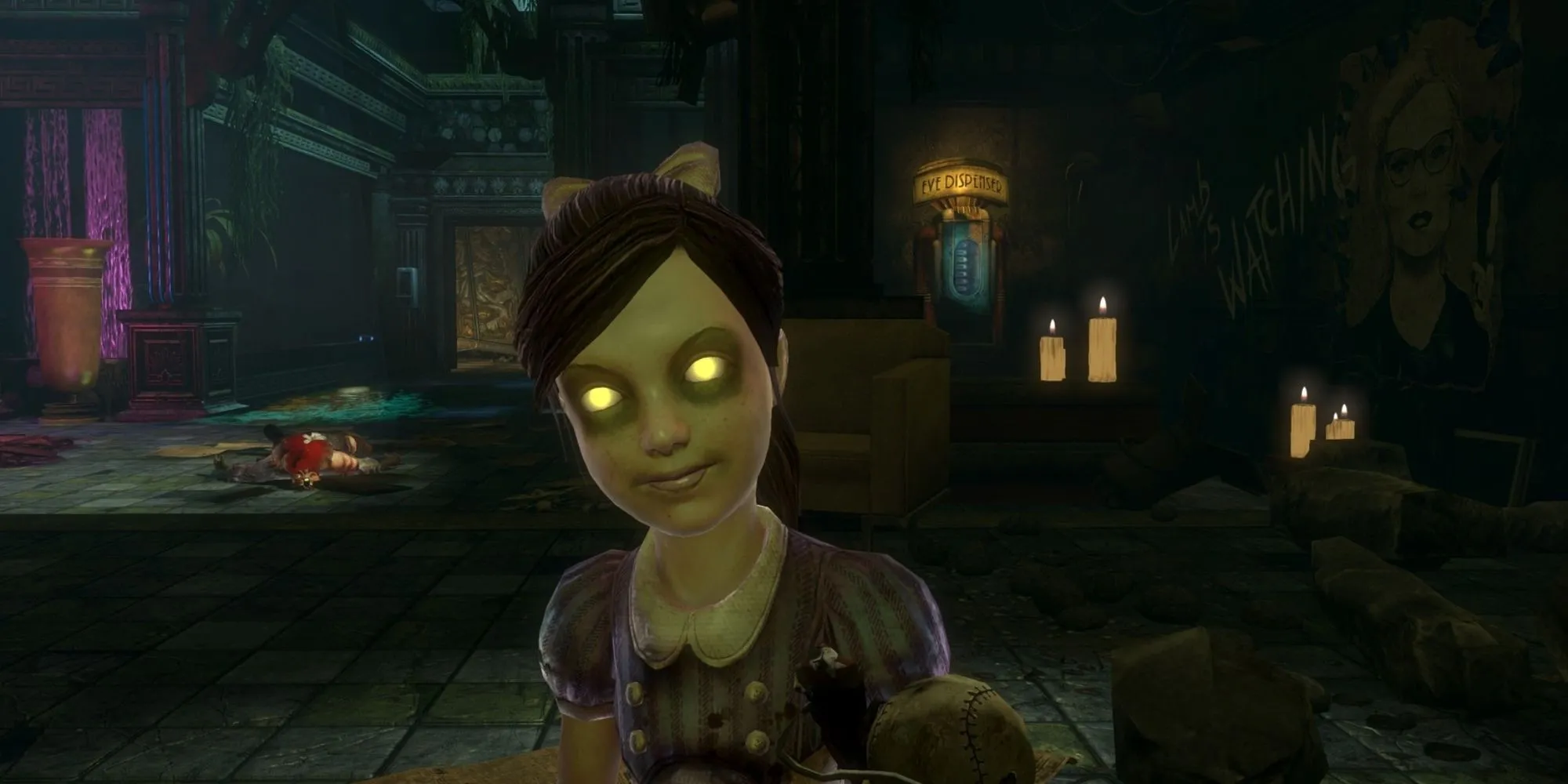 Nhân vật Big Daddy trong môi trường dưới nước đặc trưng của game bắn súng BioShock 2