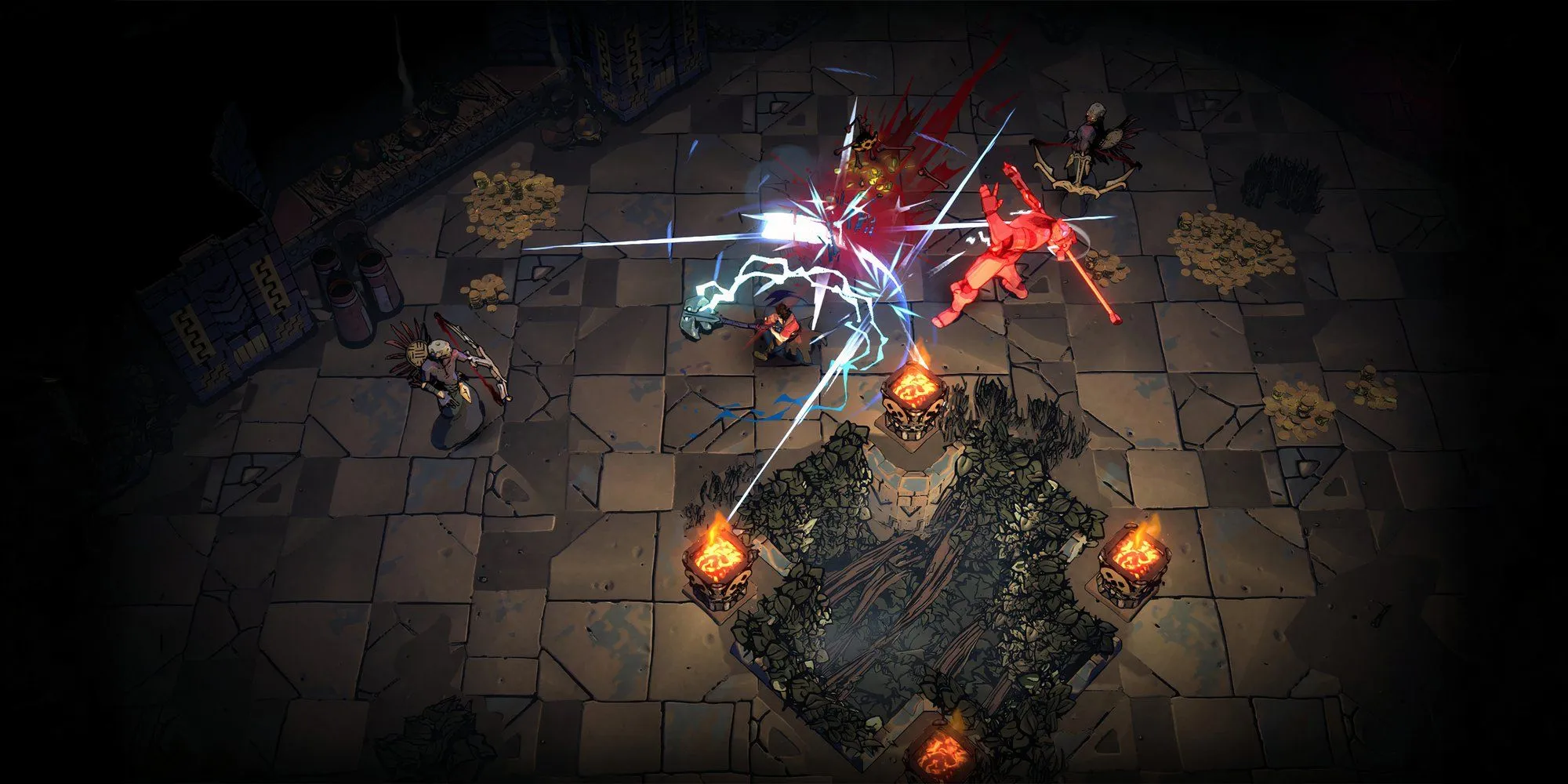 Nhân vật chính khám phá hầm ngục tăm tối trong Curse of the Dead Gods