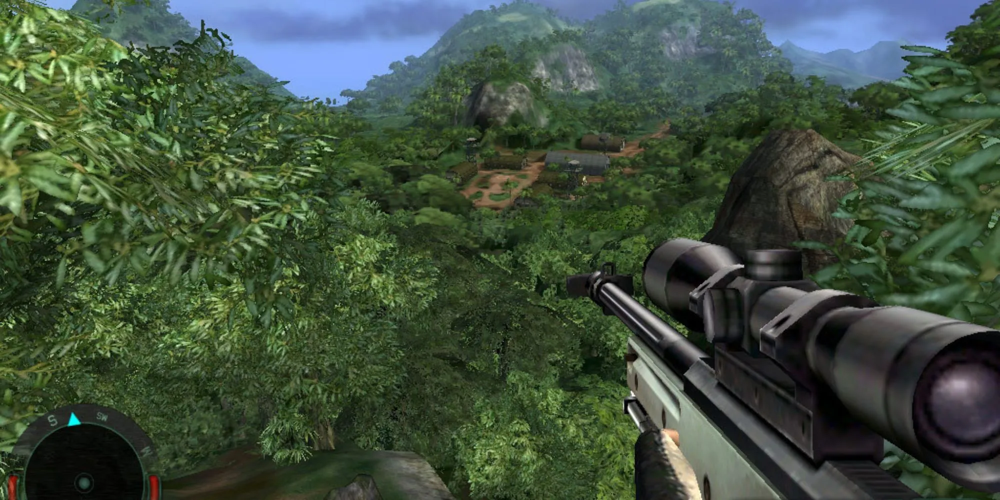 Nhân vật chính trong Far Cry đang đối mặt với nguy hiểm trong một khu rừng nhiệt đới