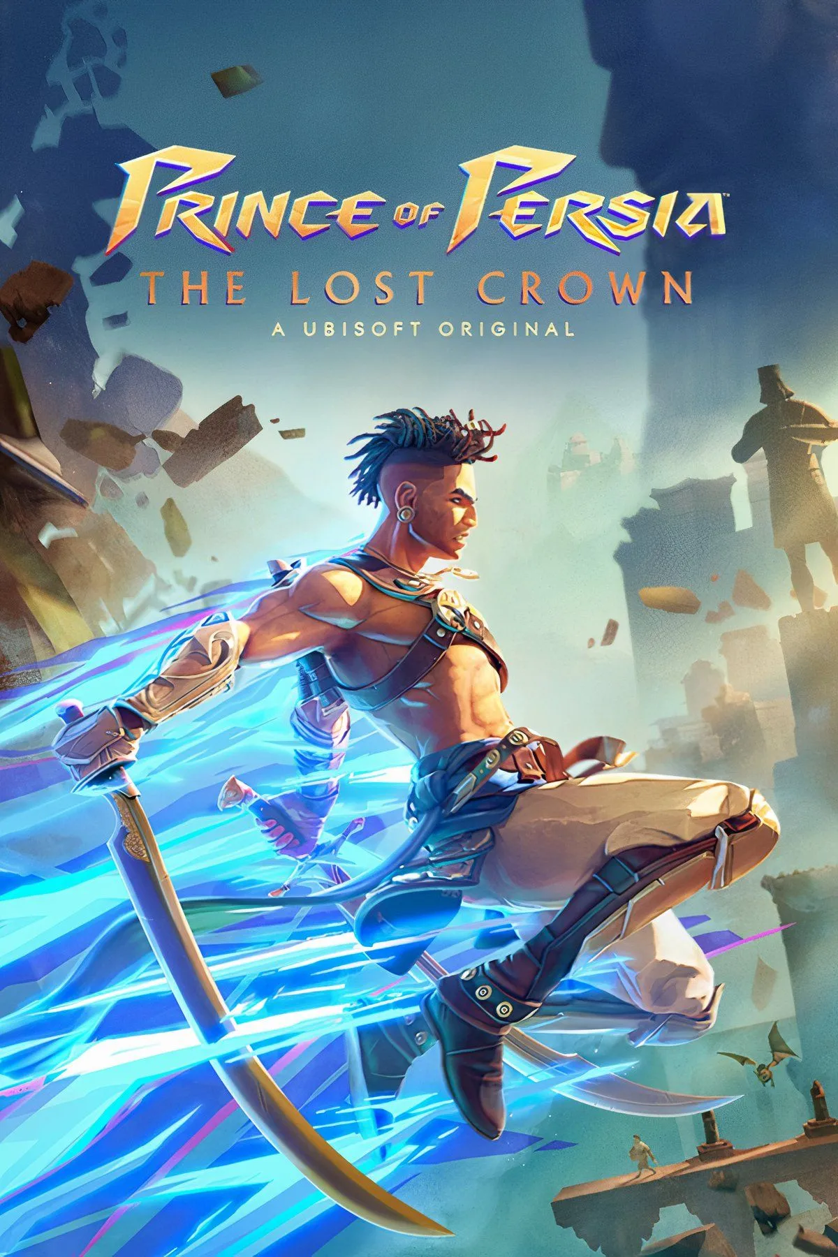 Nhân vật Sargon và logo của Prince of Persia: The Lost Crown, tựa game Metroidvania nổi bật trên PS Plus