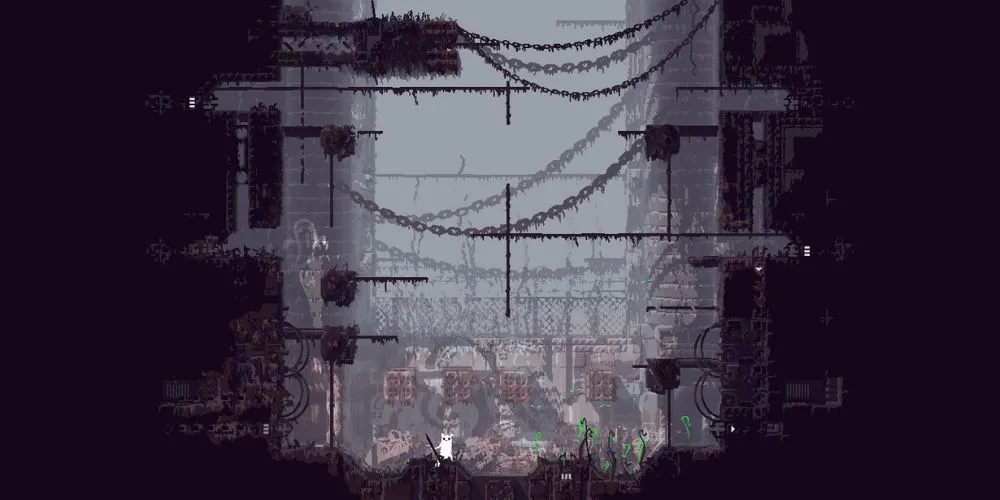 Nhân vật Slugcat sinh tồn giữa môi trường nguy hiểm trong Rain World