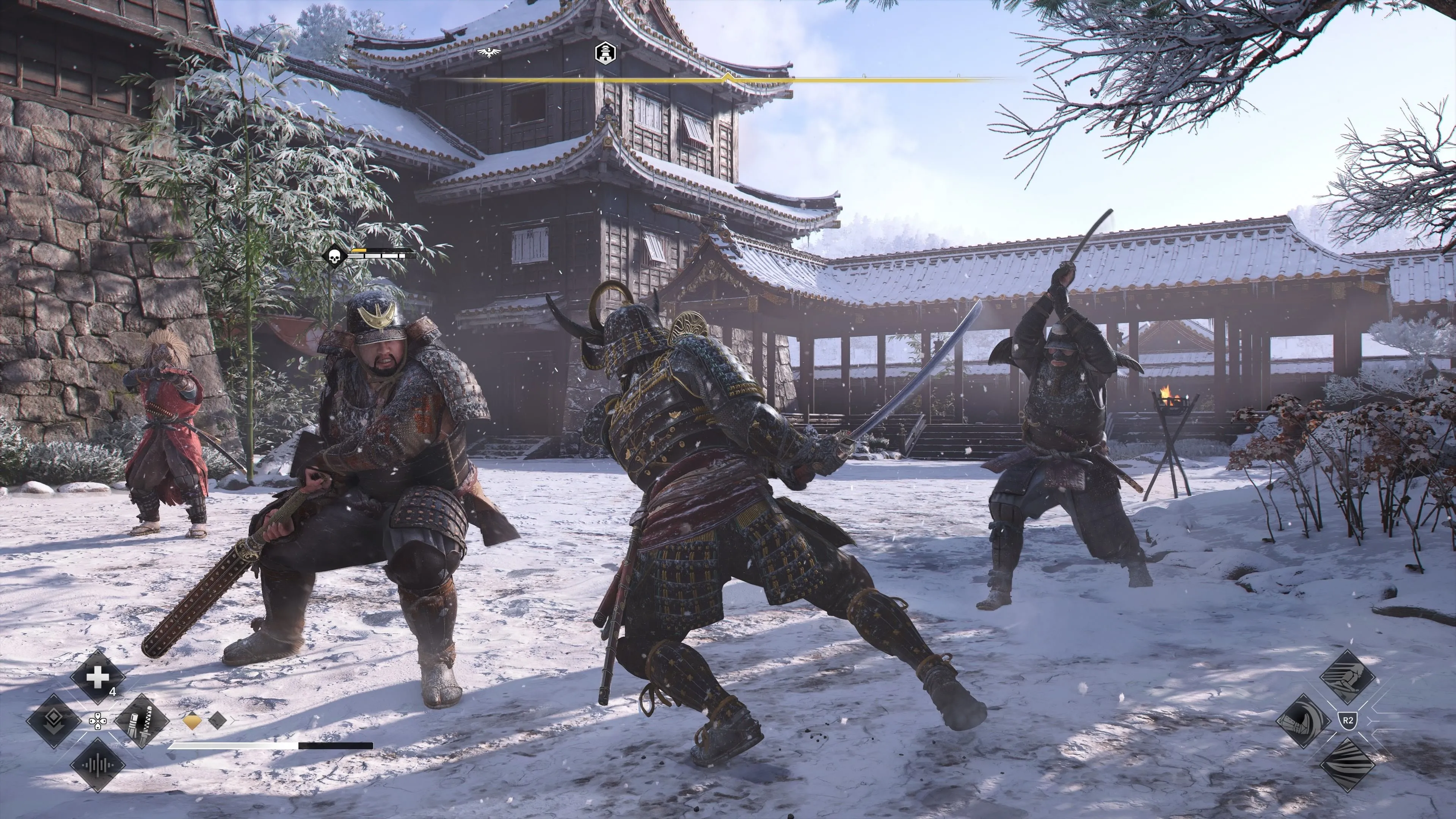 Nhân vật Yasuke, một trong hai πρωταγωνιστές của Assassin's Creed Shadows, trong bộ trang phục samurai
