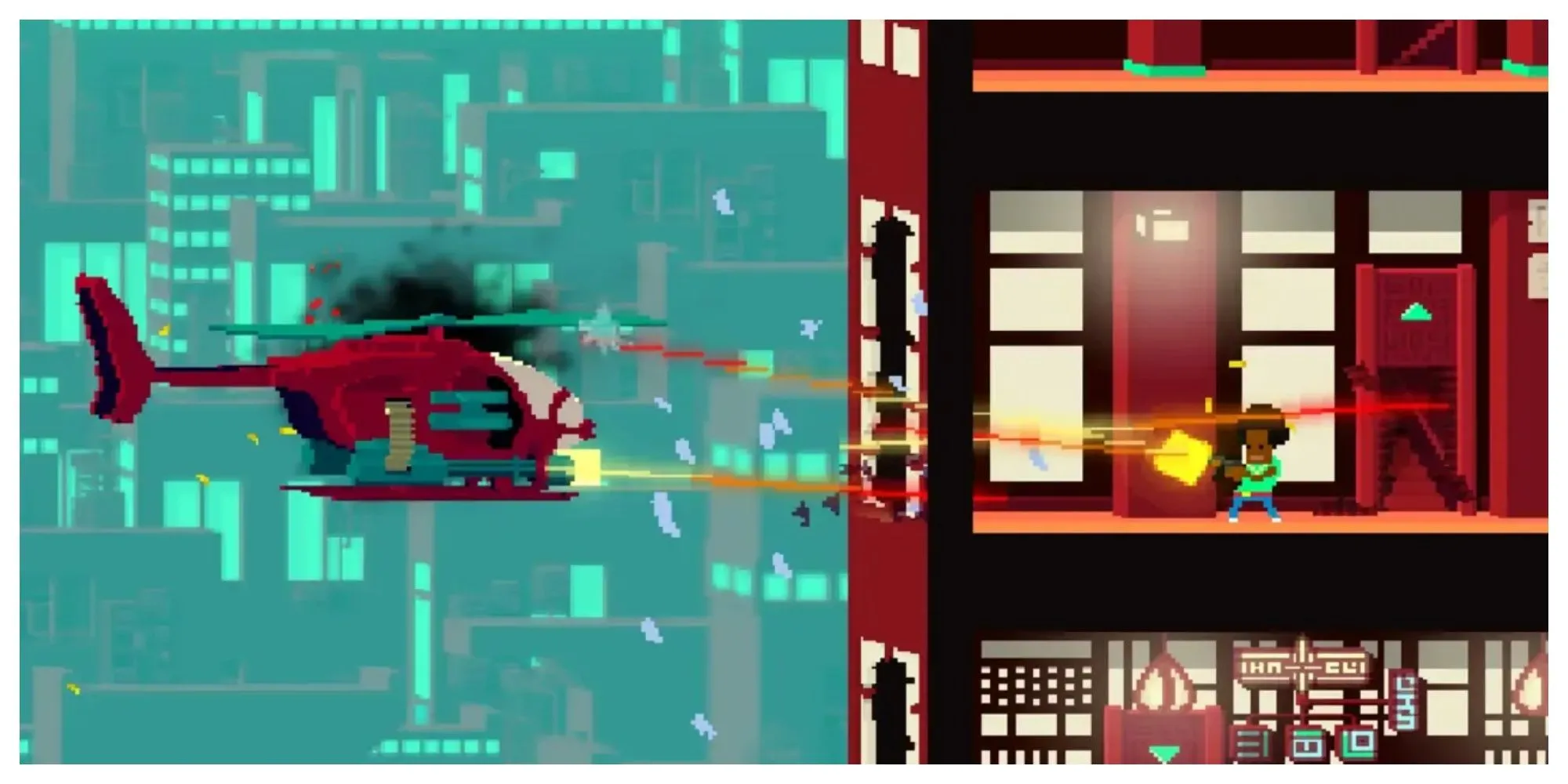 Not a Hero - game hành động pixel máu lửa từ Roll7
