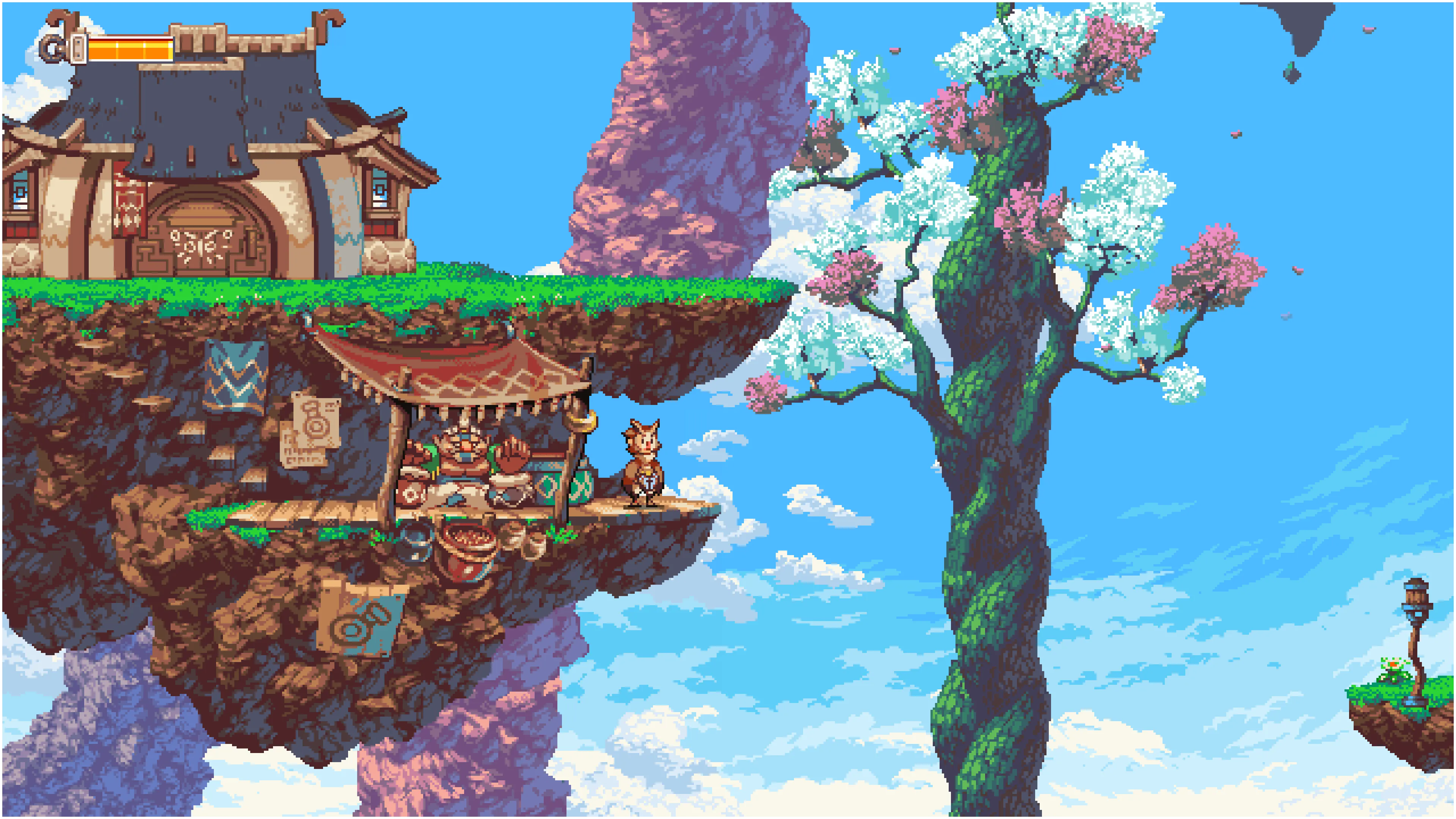 Owlboy - Nhân vật chính Otus bay lượn cùng đồng đội
