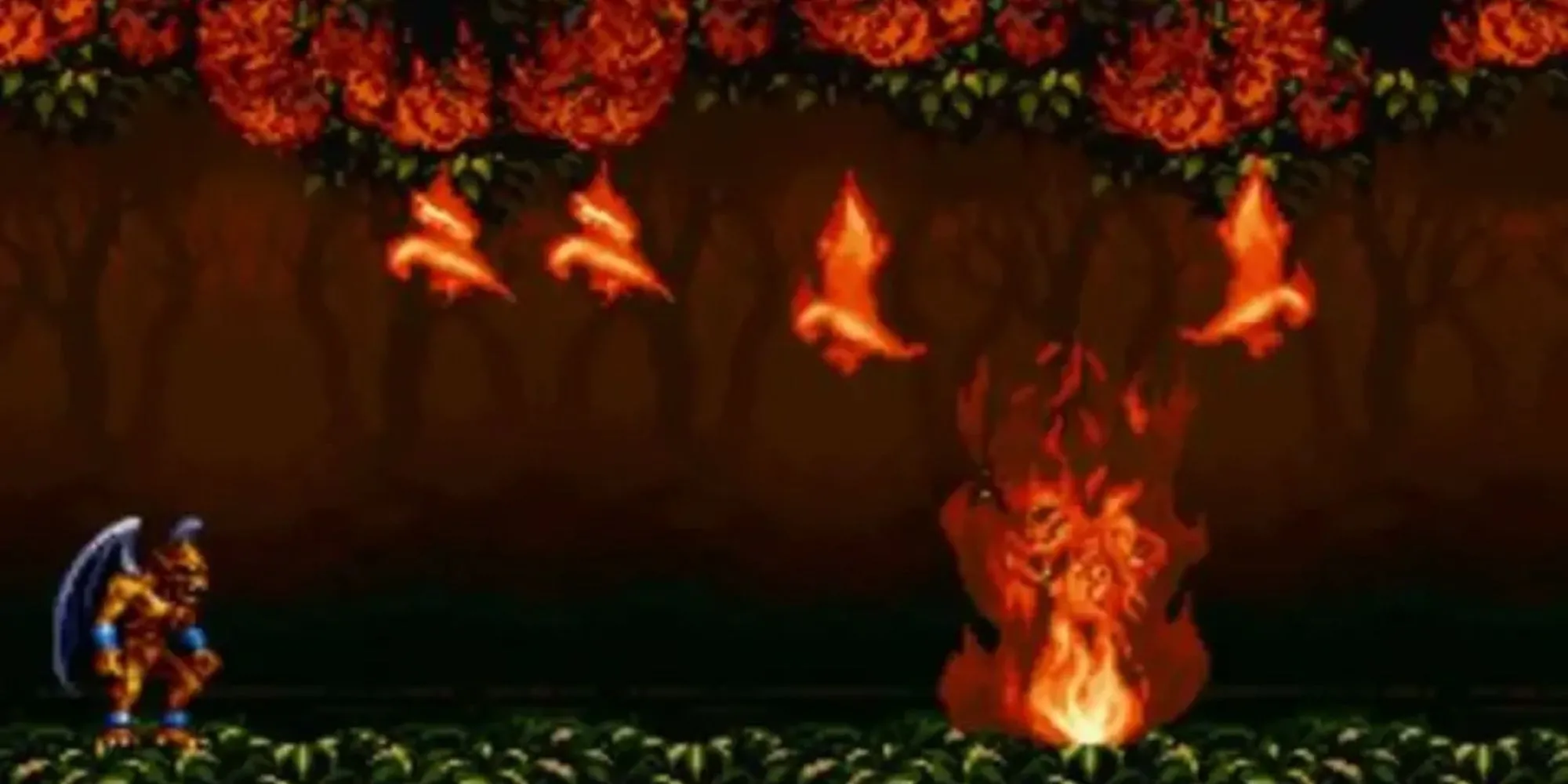 Quỷ Firebrand trong game Demon's Crest, một Metroidvania đáng chú ý trên SNES