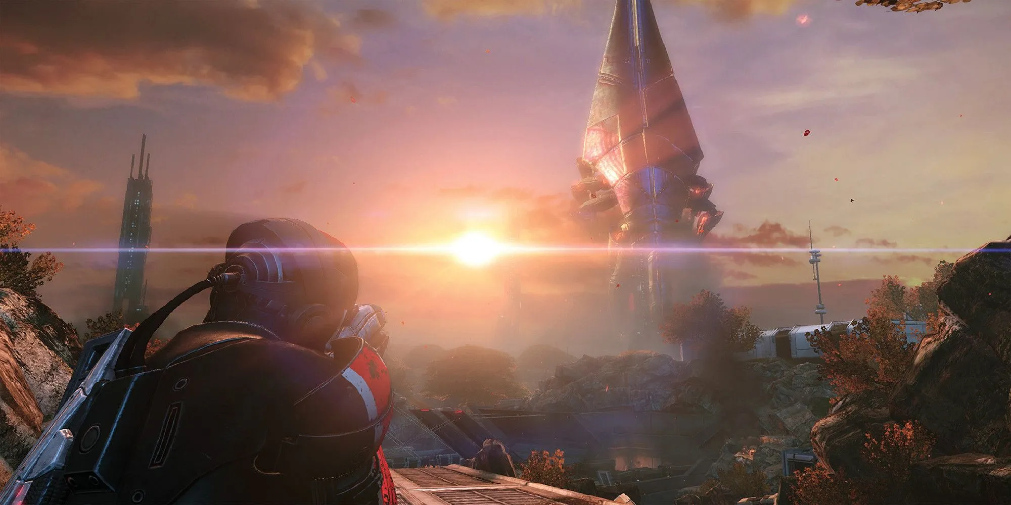 Reaper đổ bộ xuống một hành tinh trong Mass Effect 3
