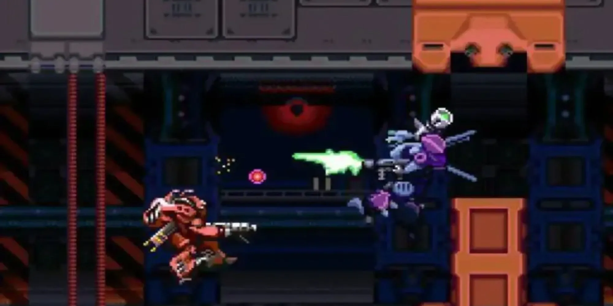 Robot chiến đấu trong game run-and-gun Metal Warriors SNES