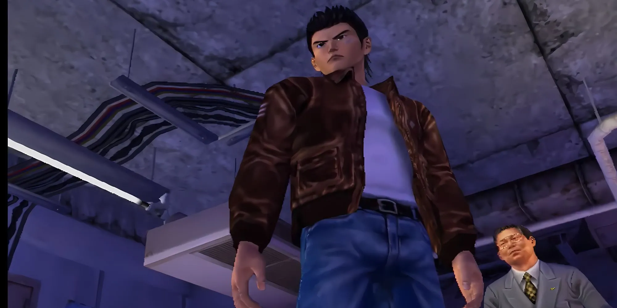 Ryo Hazuki và Hidekazu Yukawa trong bản demo What's Shenmue