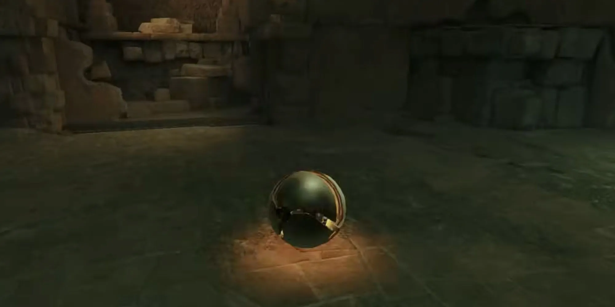 Samus biến thành Morph Ball trong Metroid Prime Remastered để luồn lách