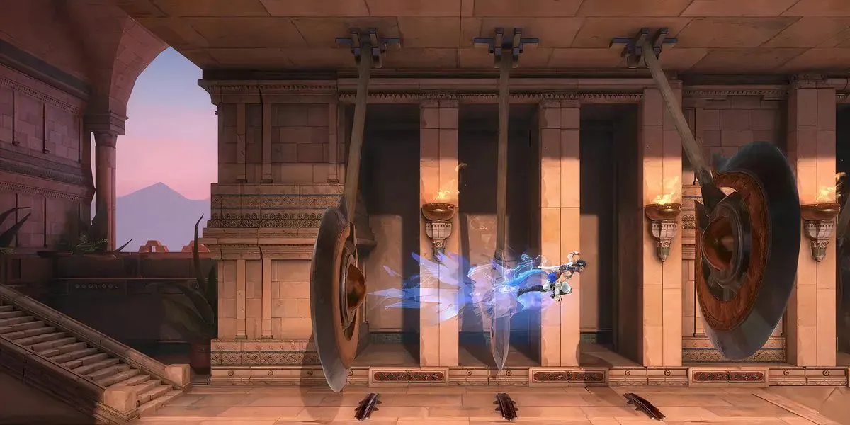 Sargon trong Prince of Persia The Lost Crown với thiết kế thế giới Metroidvania phức tạp