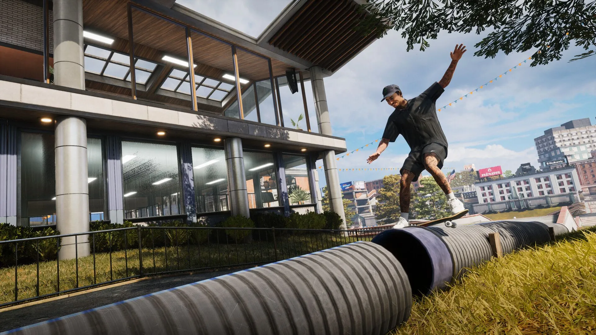 Screenshot Tony Hawk's Pro Skater 3+4: Khung cảnh công viên trượt ván