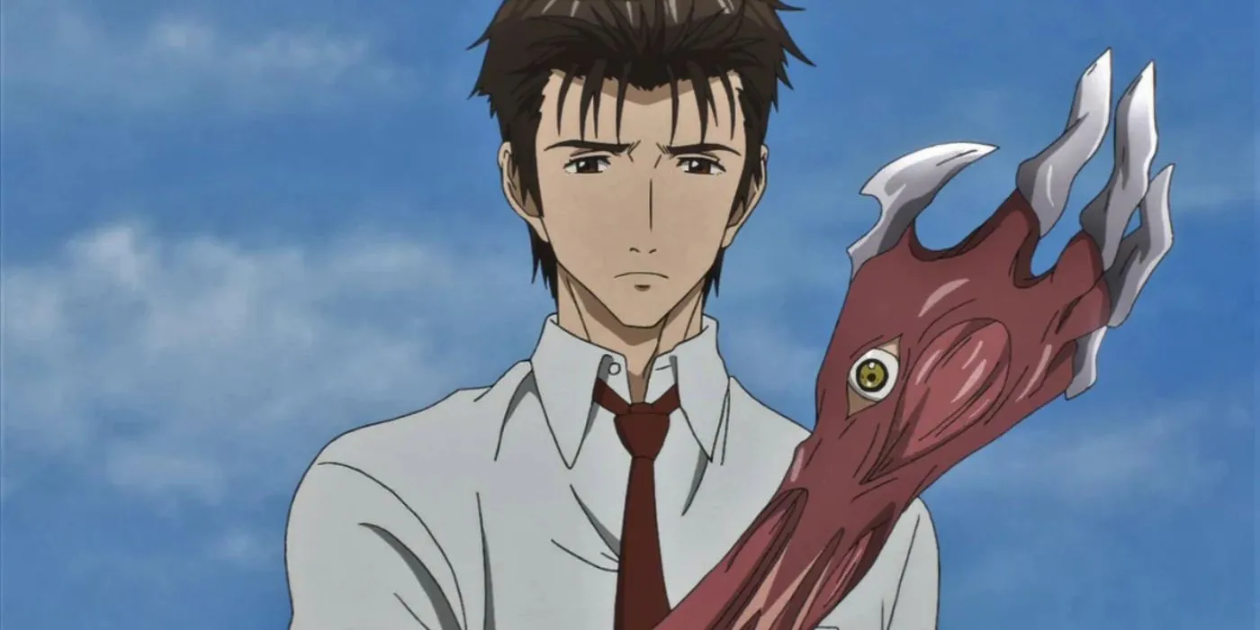 Shinichi và Migi trong anime Parasyte the maxim, thể hiện mối quan hệ đặc biệt giữa hai nhân vật