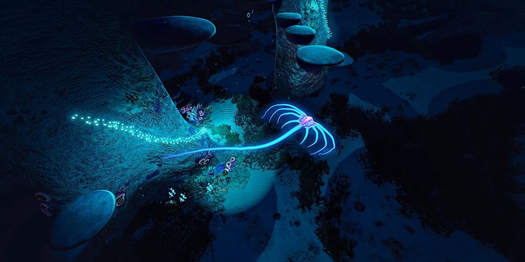 Sinh vật phát sáng dưới đáy biển sâu đáng sợ trong game sinh tồn Subnautica