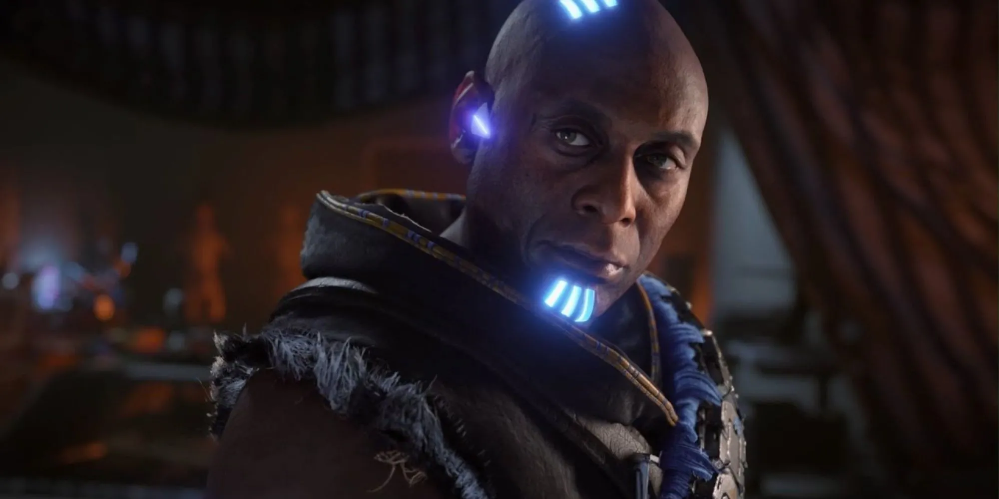 Sylens trong Horizon Zero Dawn với vẻ mặt đầy toan tính