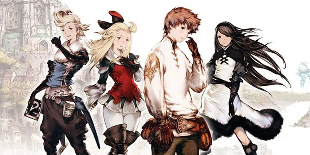 Tạo hình các nhân vật chính trong game JRPG Bravely Default với phong cách nghệ thuật đặc trưng
