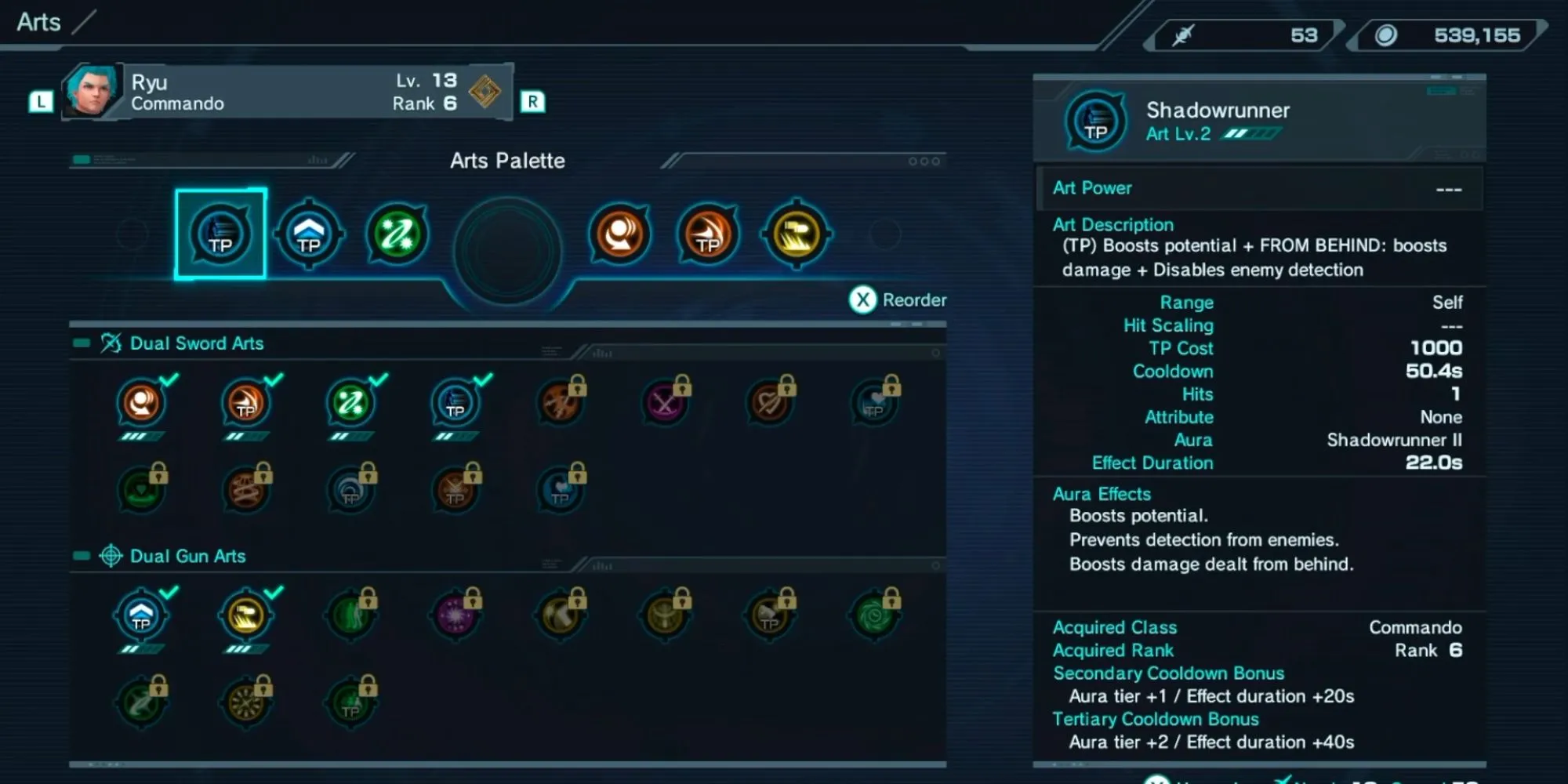 Thanh Arts của nhân vật trong trận chiến Xenoblade Chronicles X.