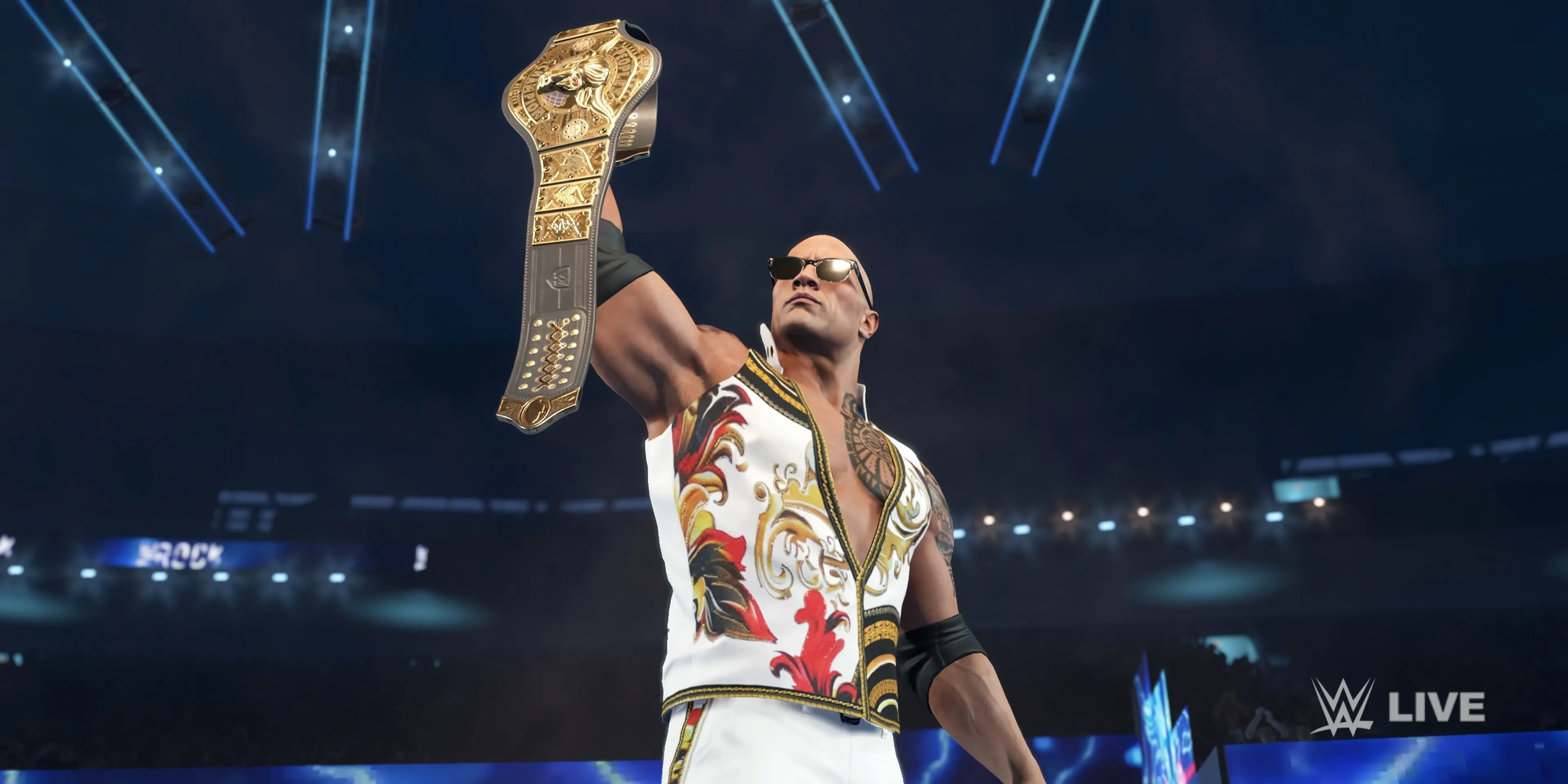 The Rock với tạo hình Final Boss trong game WWE 2K25