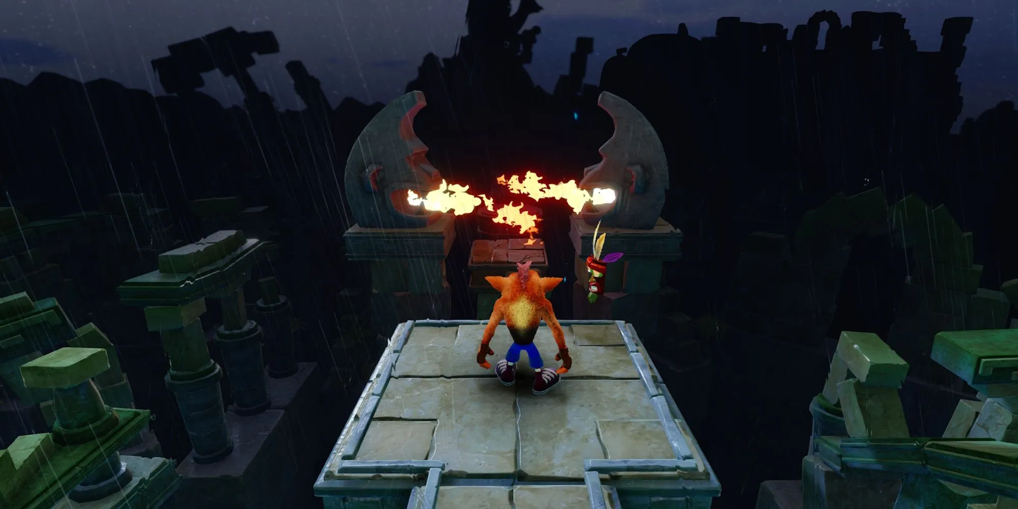 Thiết kế cổ kính và nguy hiểm trong màn Ruination của Crash Bandicoot 2