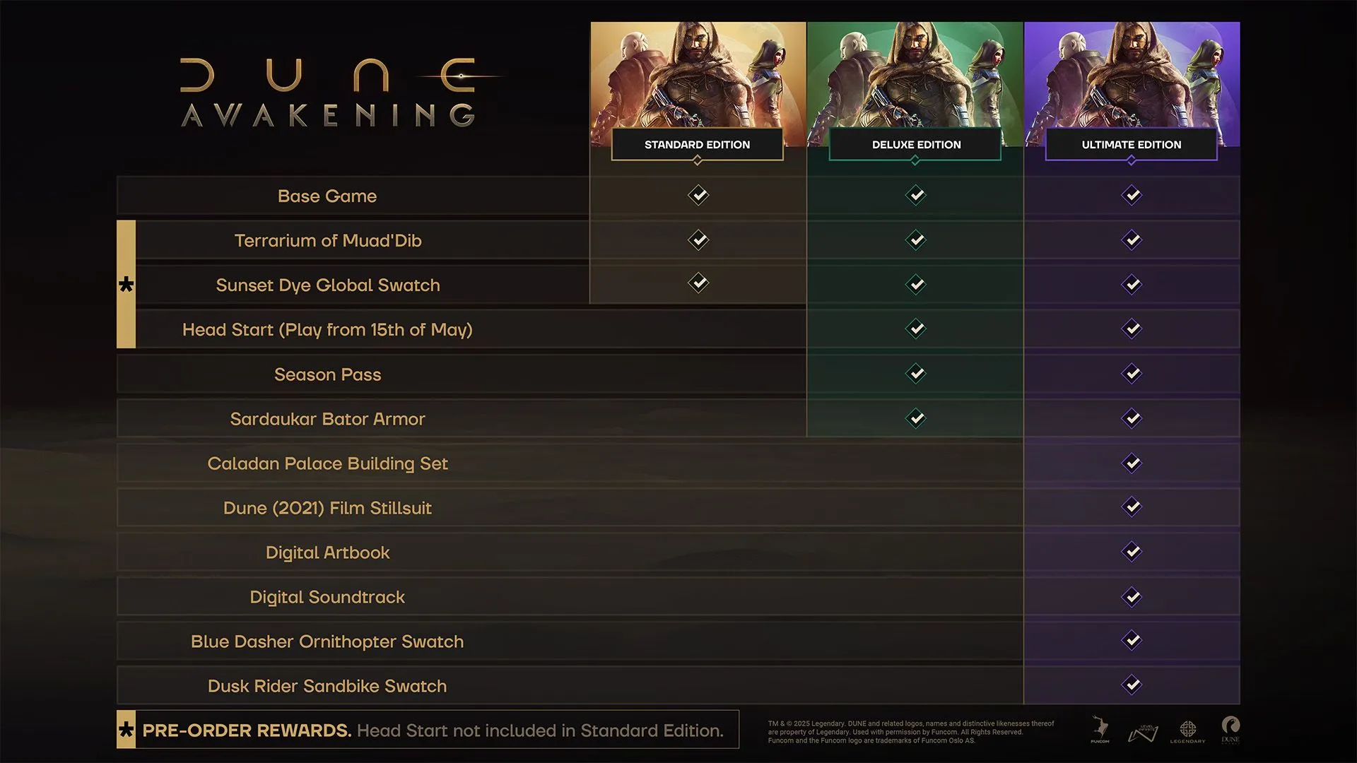 Thông tin các phiên bản đặt trước của game Dune: Awakening và phần thưởng kèm theo
