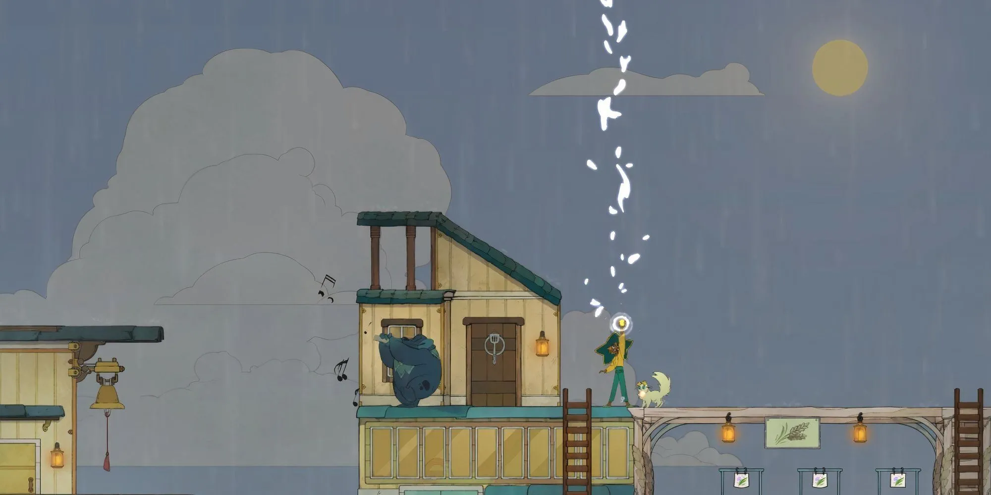 Thu thập sét trong sự kiện Bão Tố của game Spiritfarer