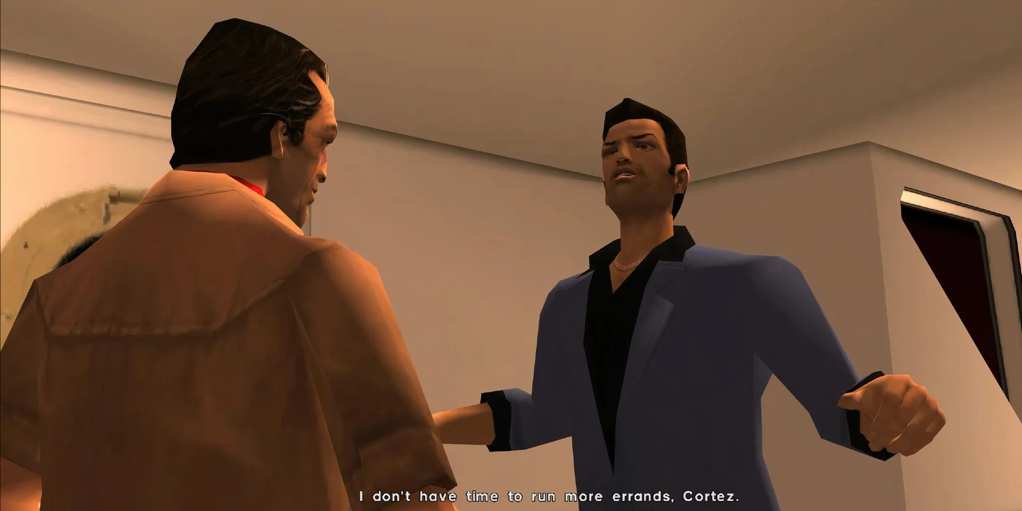 Tommy Vercetti GTA Vice City đang trao đổi với Cortez