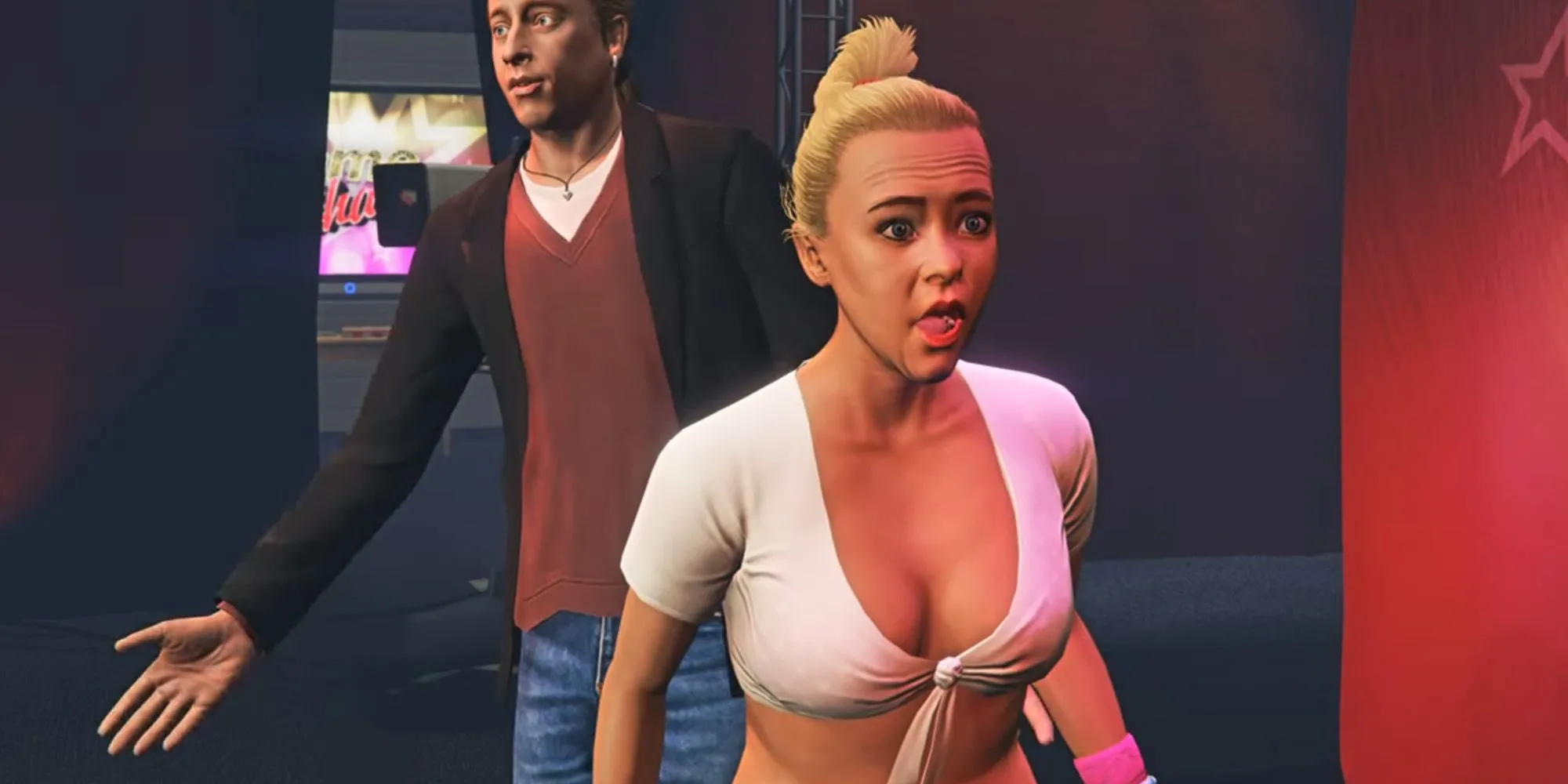 Tracey De Santa con gái của Michael trong GTA 5 đang tạo dáng