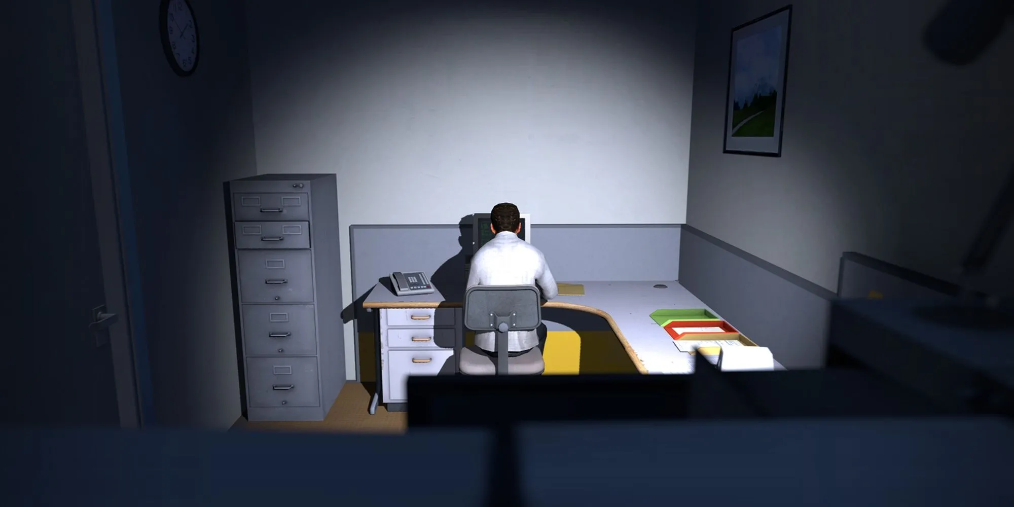 Văn phòng trống rỗng, bối cảnh chính và duy nhất trong The Stanley Parable