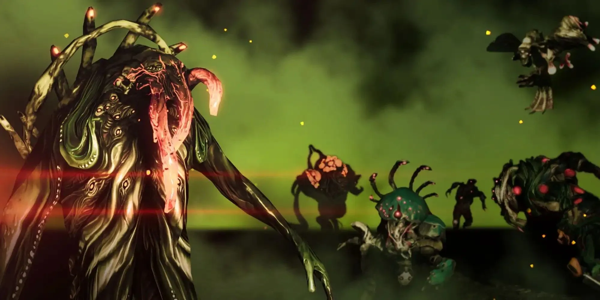 Warframe Volt Prime tung kỹ năng điện giữa bầy kẻ thù Grineer trong Warframe