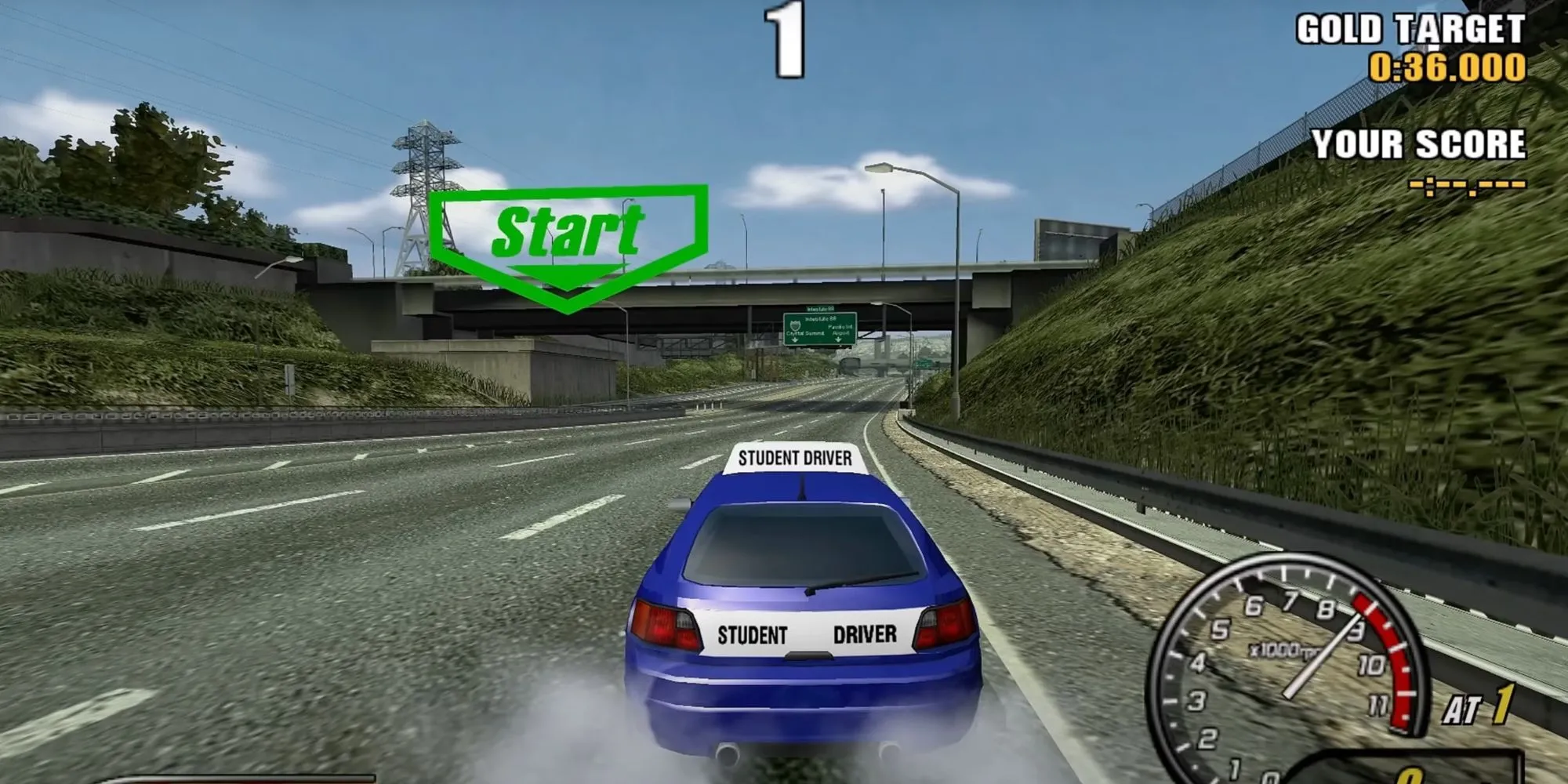 Xe đua trong Burnout 2 Point of Impact đang tăng tốc