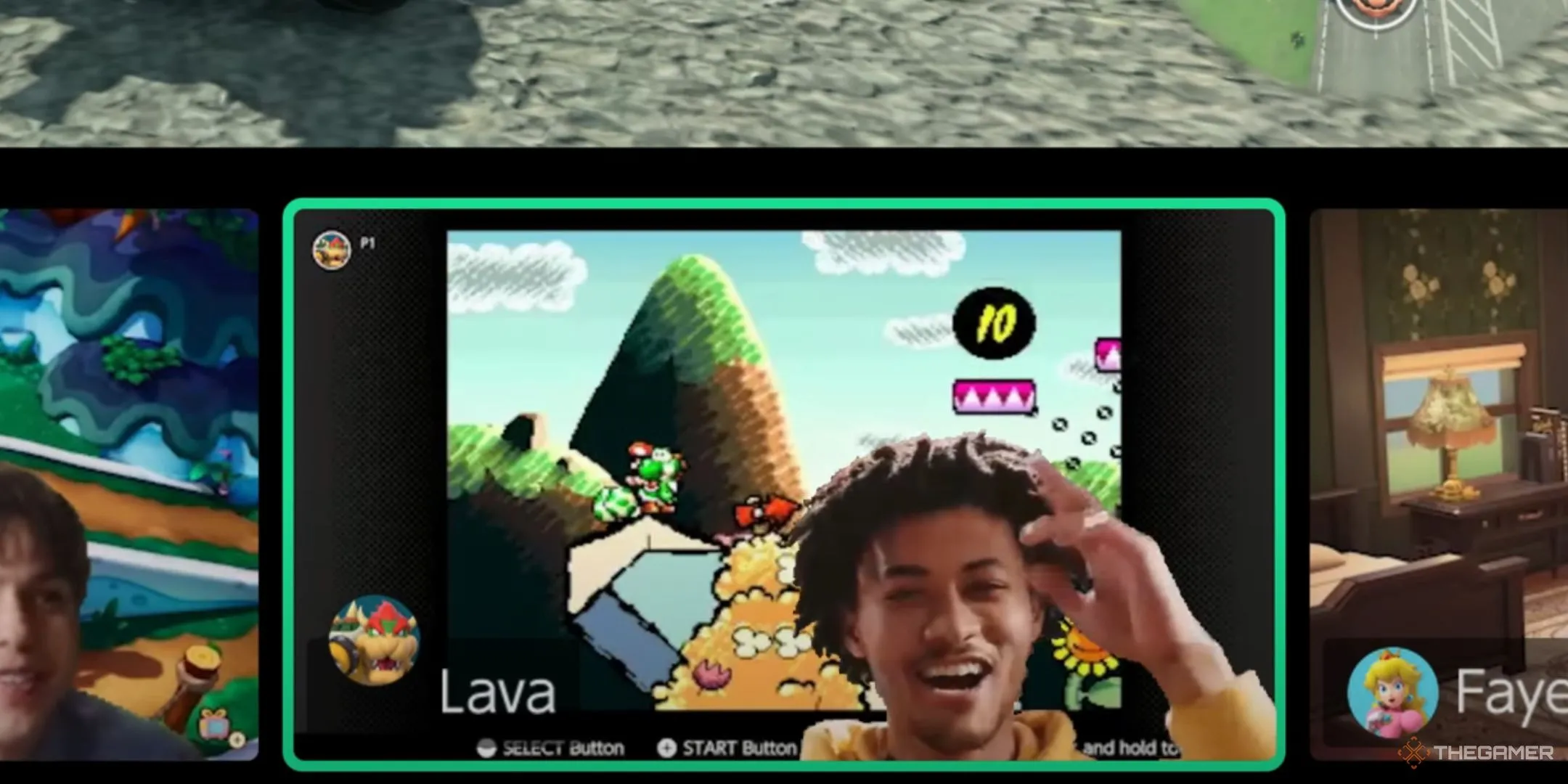 Cận cảnh người chơi sử dụng tính năng chat video GameChat trên Nintendo Switch 2