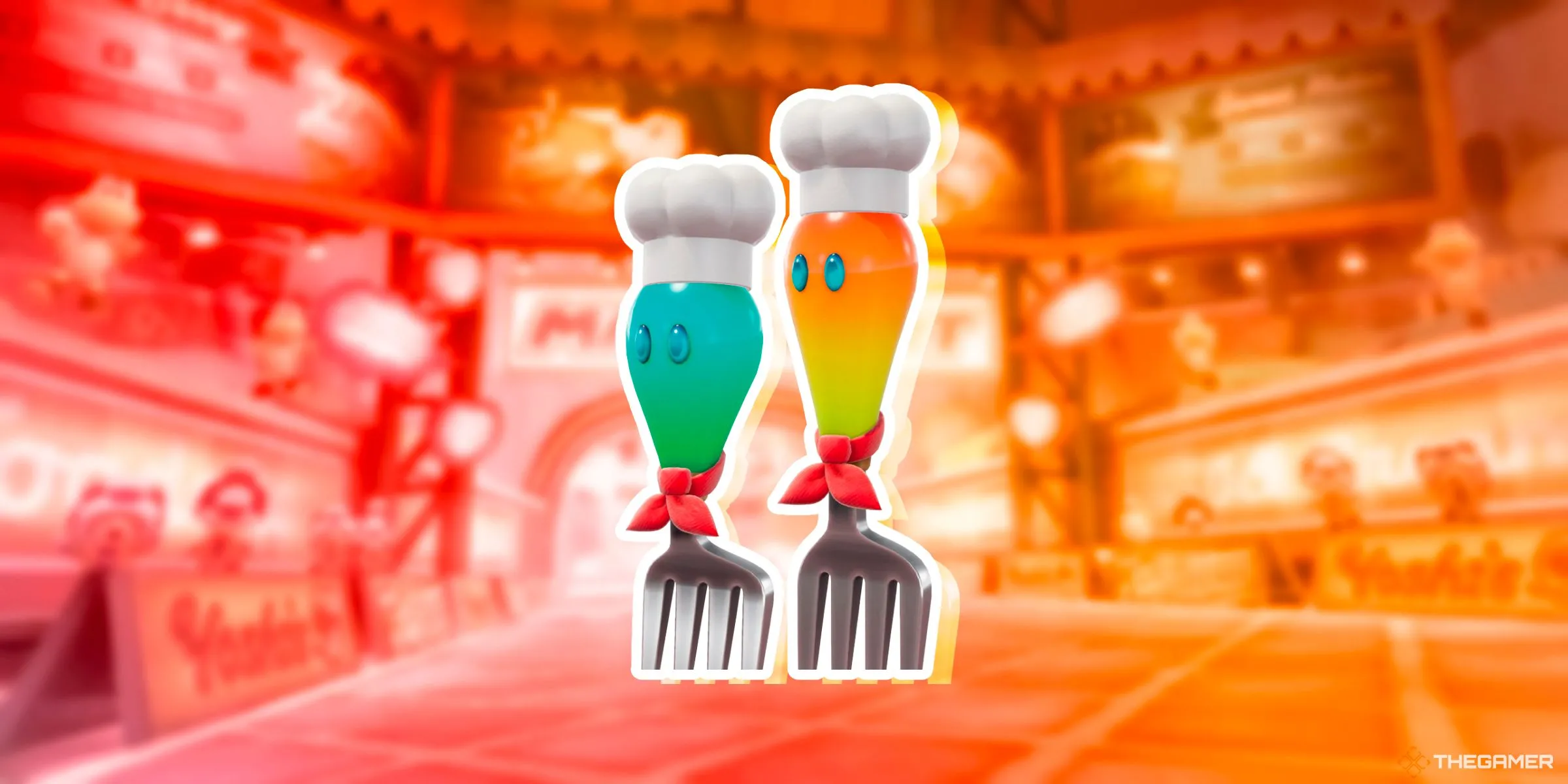 Hai Volbonan, cư dân từ Luncheon Kingdom của Super Mario Odyssey, trên đường đua Sky-High Sundae